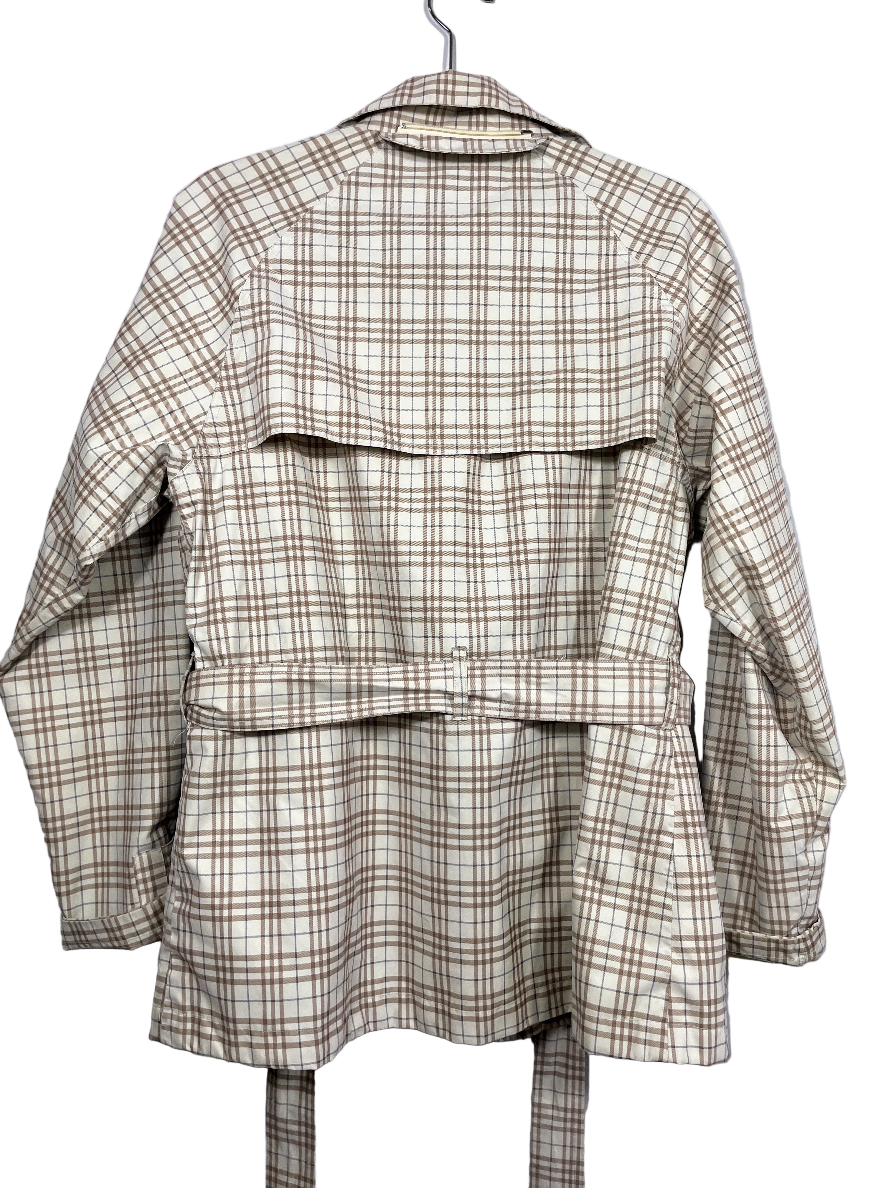 Back view of Outback Trading Company plaid Finish Line Jacket