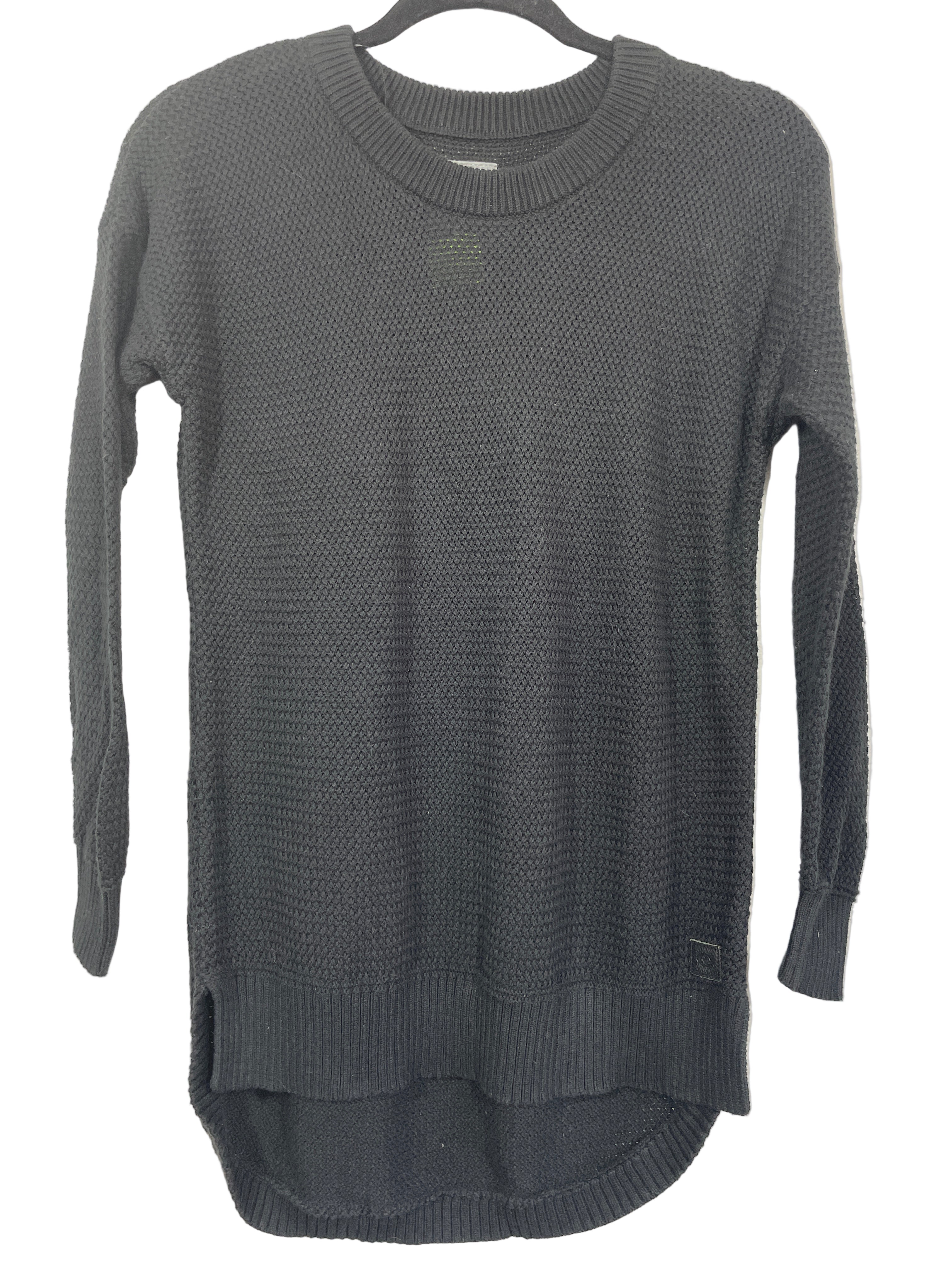 rip curl black knit sweater size small front view