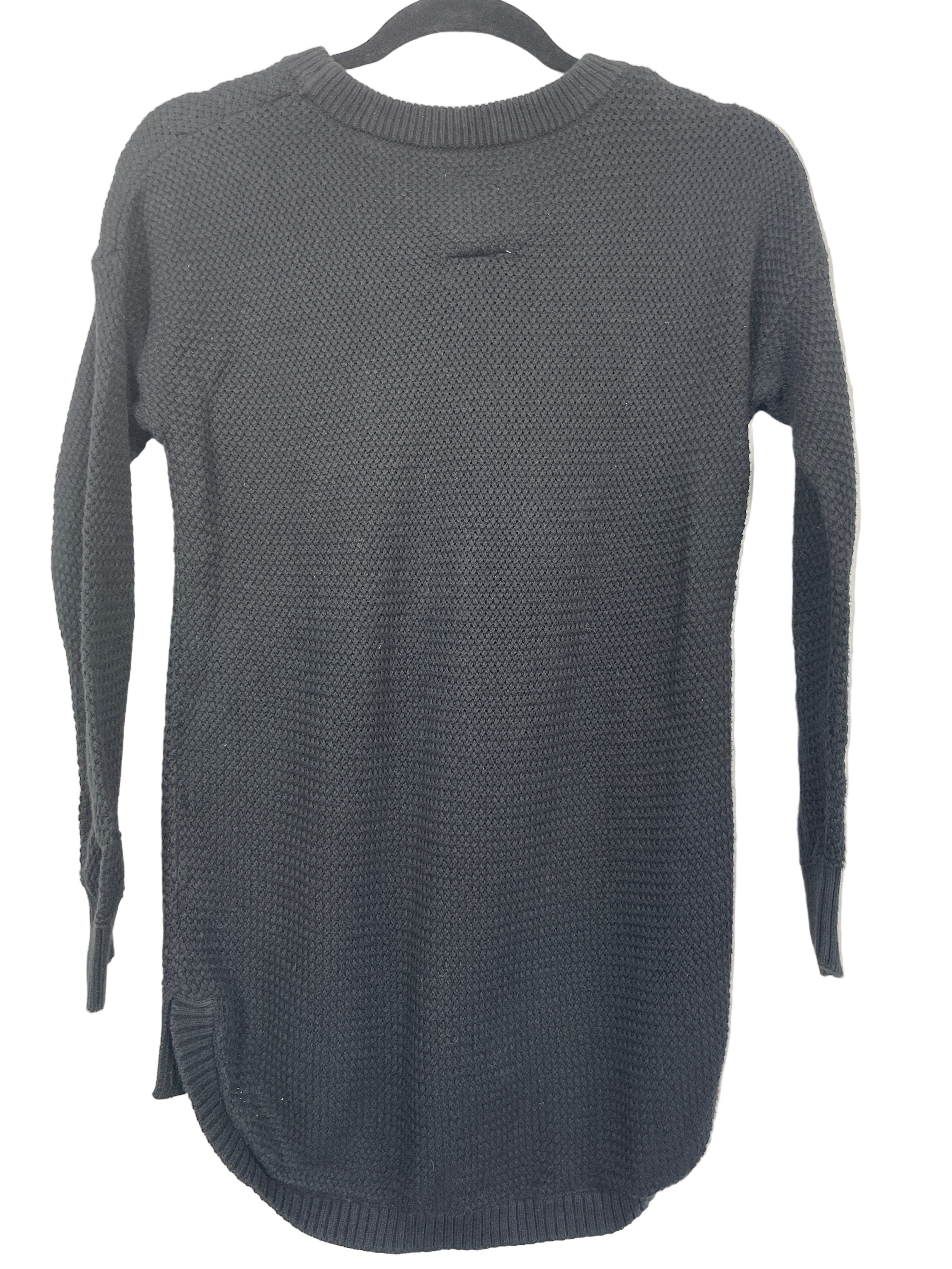 rip curl black knit sweater size small back view