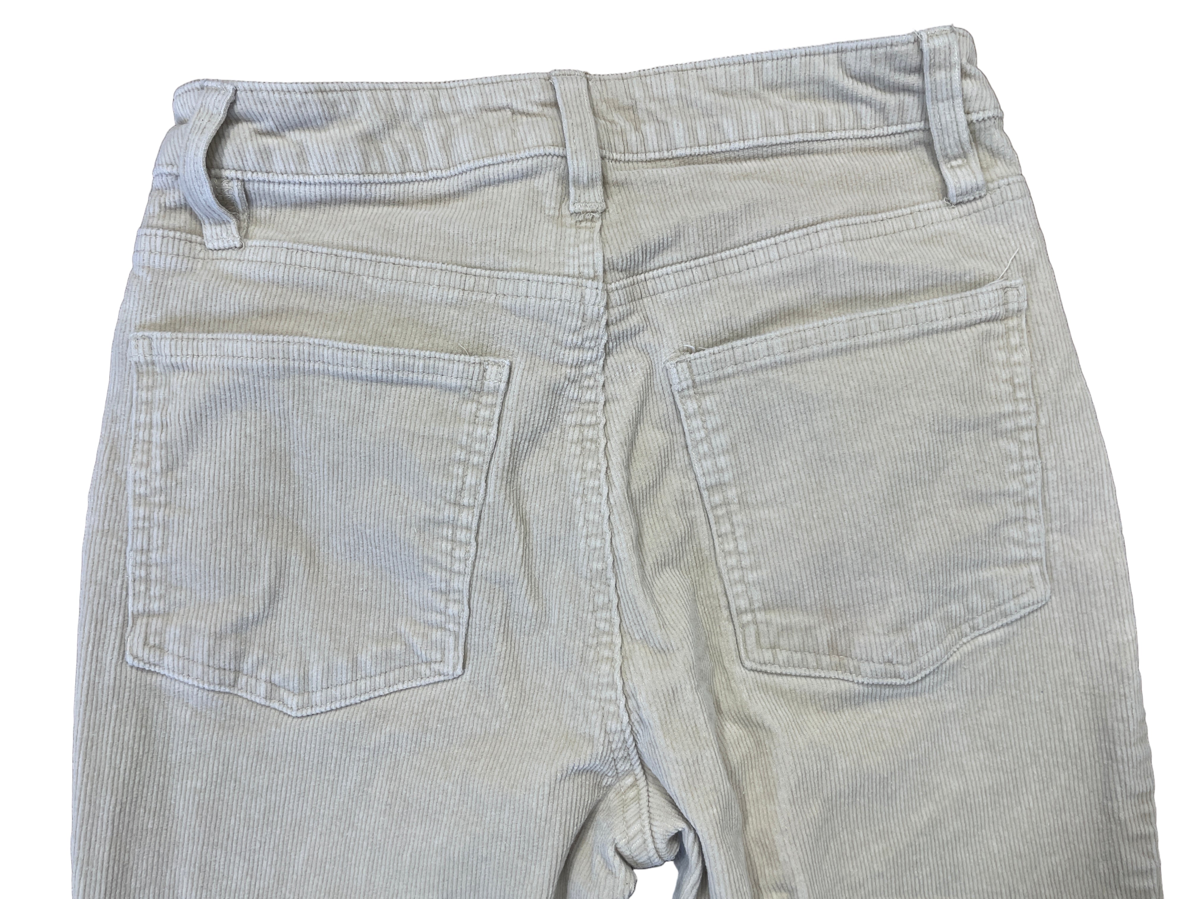forever 21 cream corduroy embroidered pants size medium back view