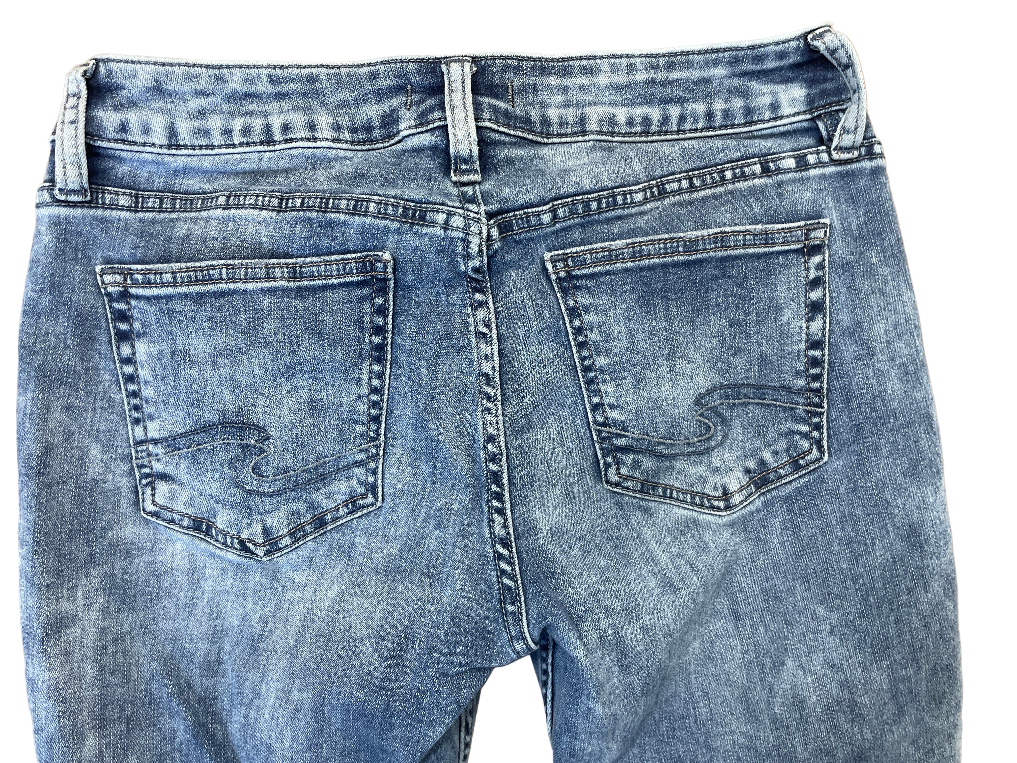 Silver Jeans Suki Skinny distressed women’s size 28 rear view