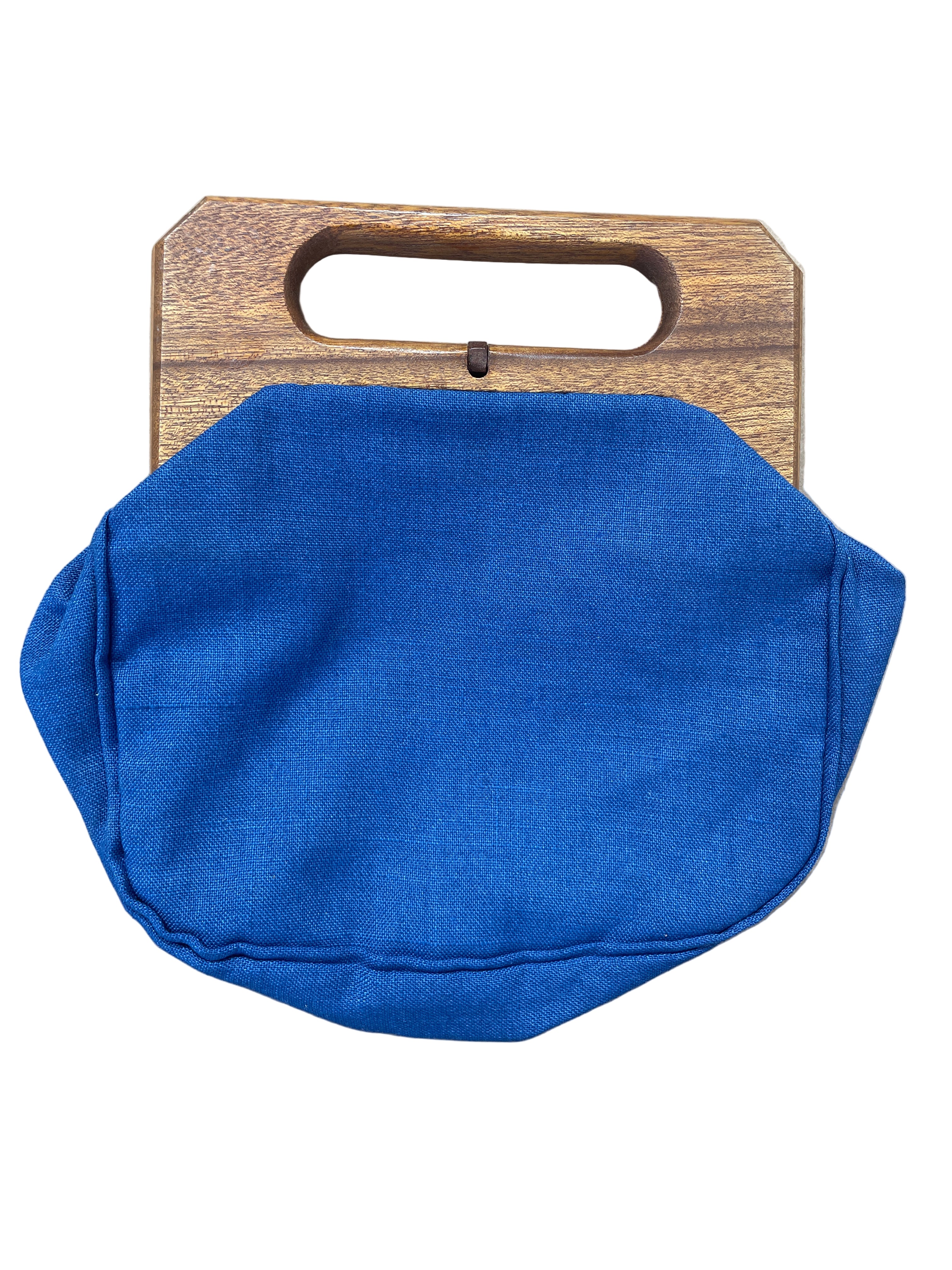 vintage trimingham’s bermuda blue fabric purse front view