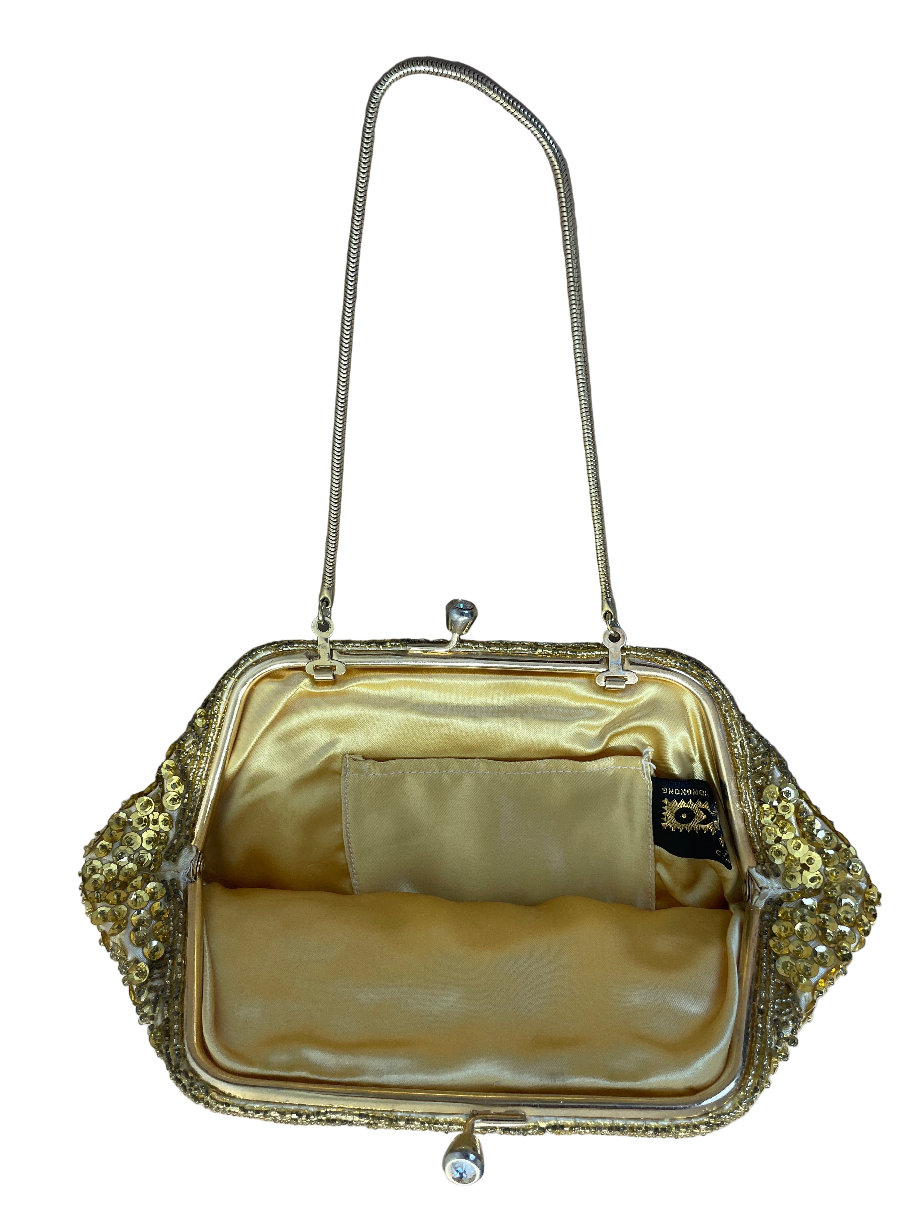 vintage mikko purse interior with hand decorated mikko label
