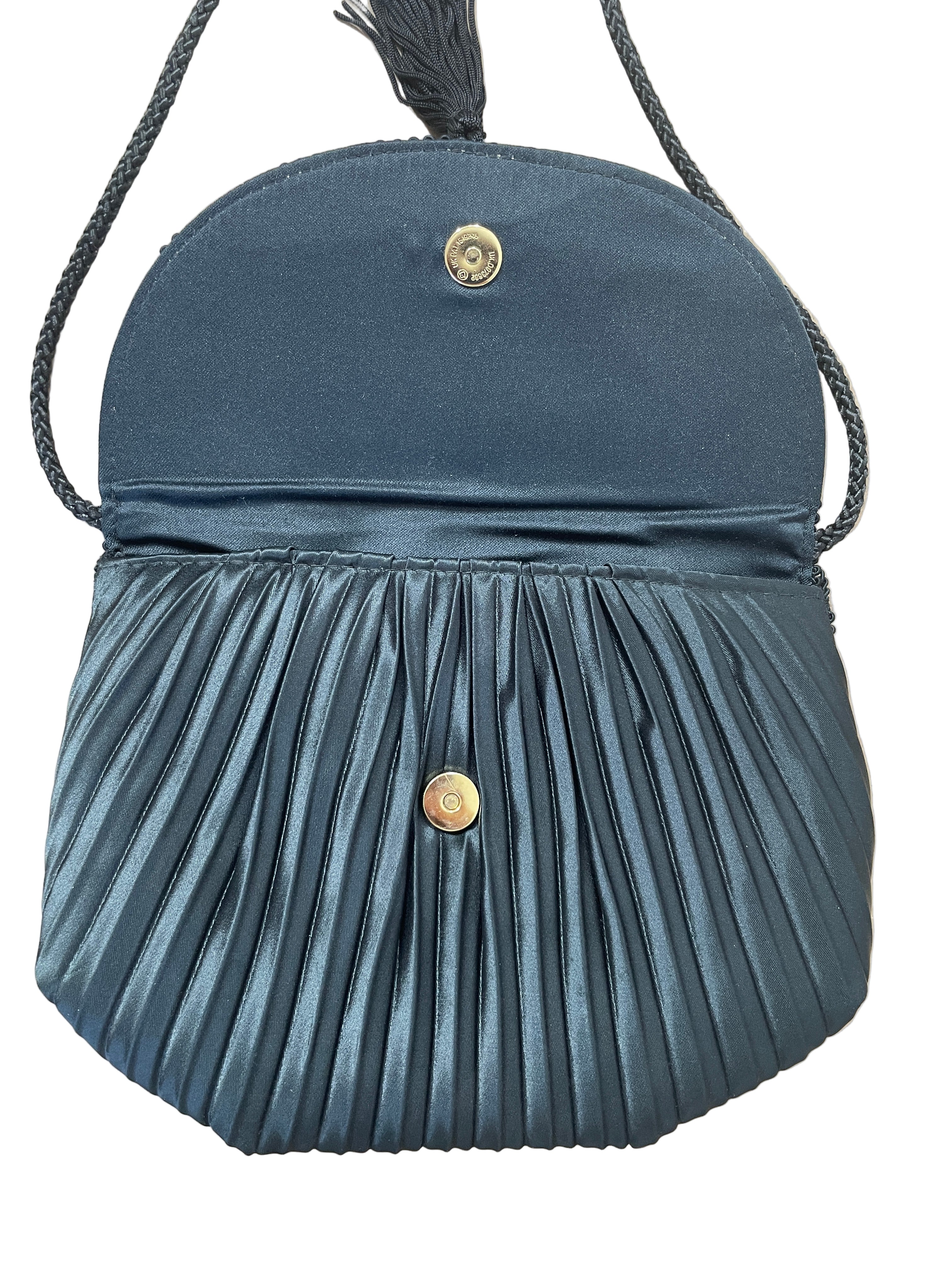 vintage black crossbody purse open flap with snap closure