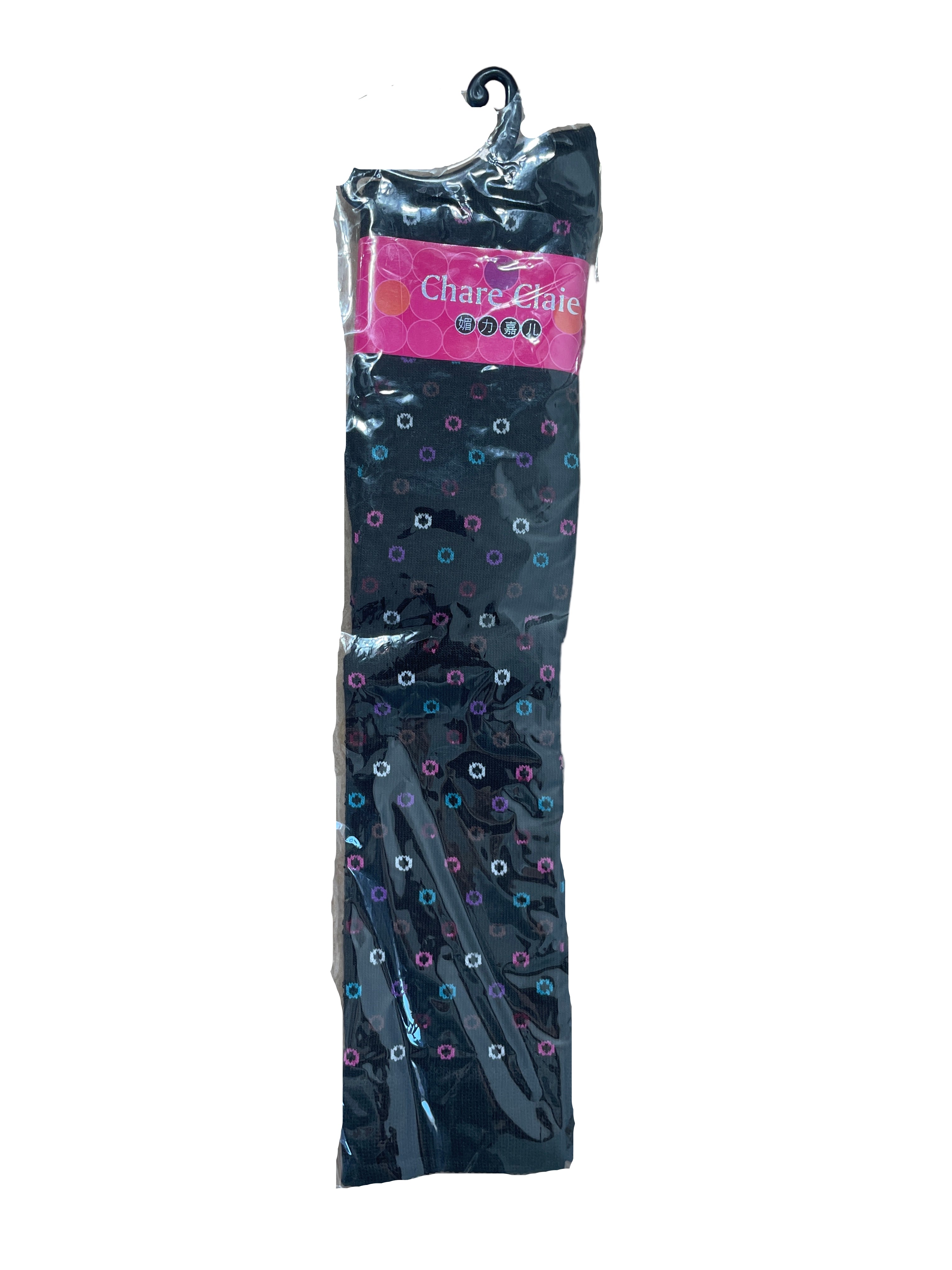 circle pattern on over the knee socks