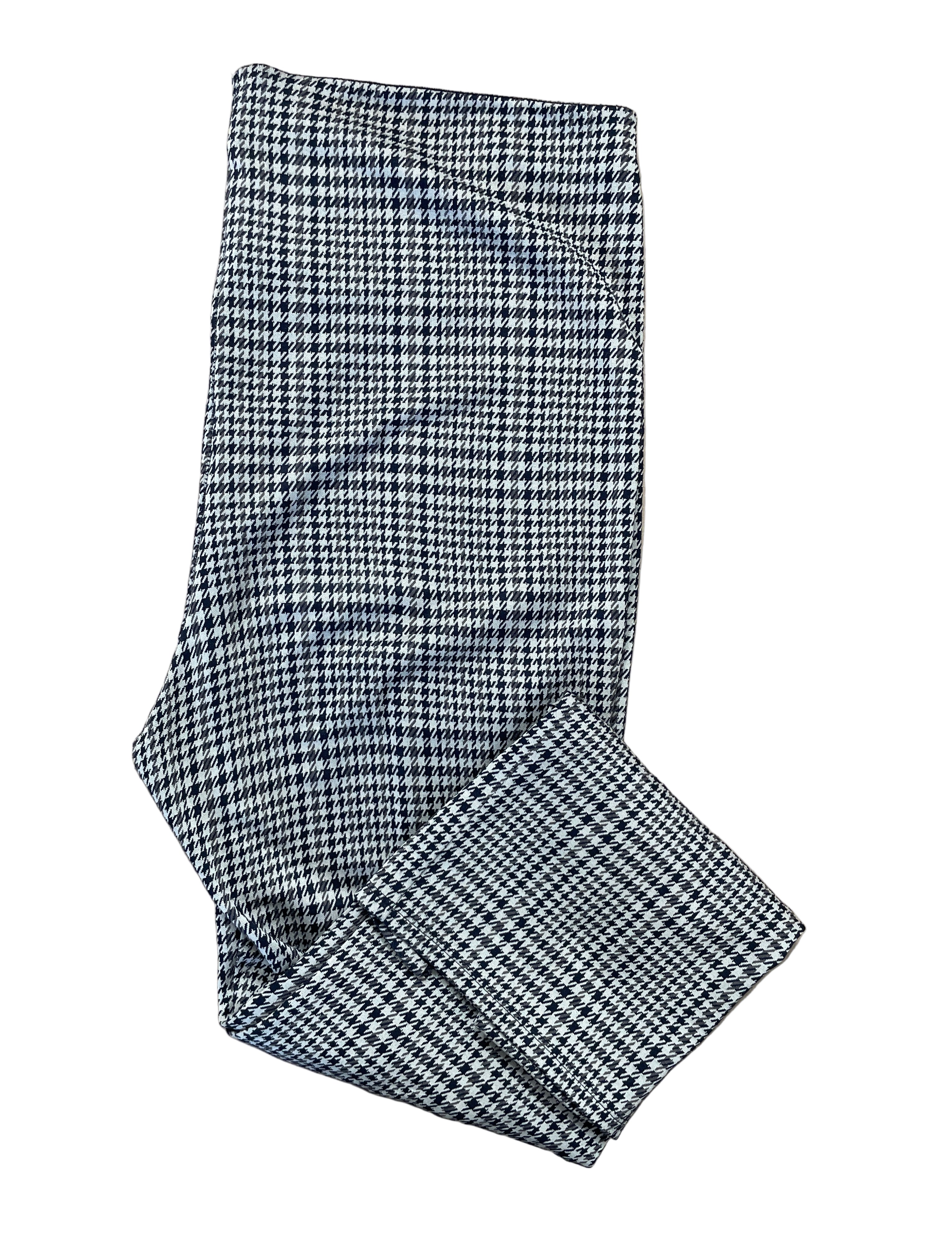 Folded view of H&M houndstooth wide leg pants