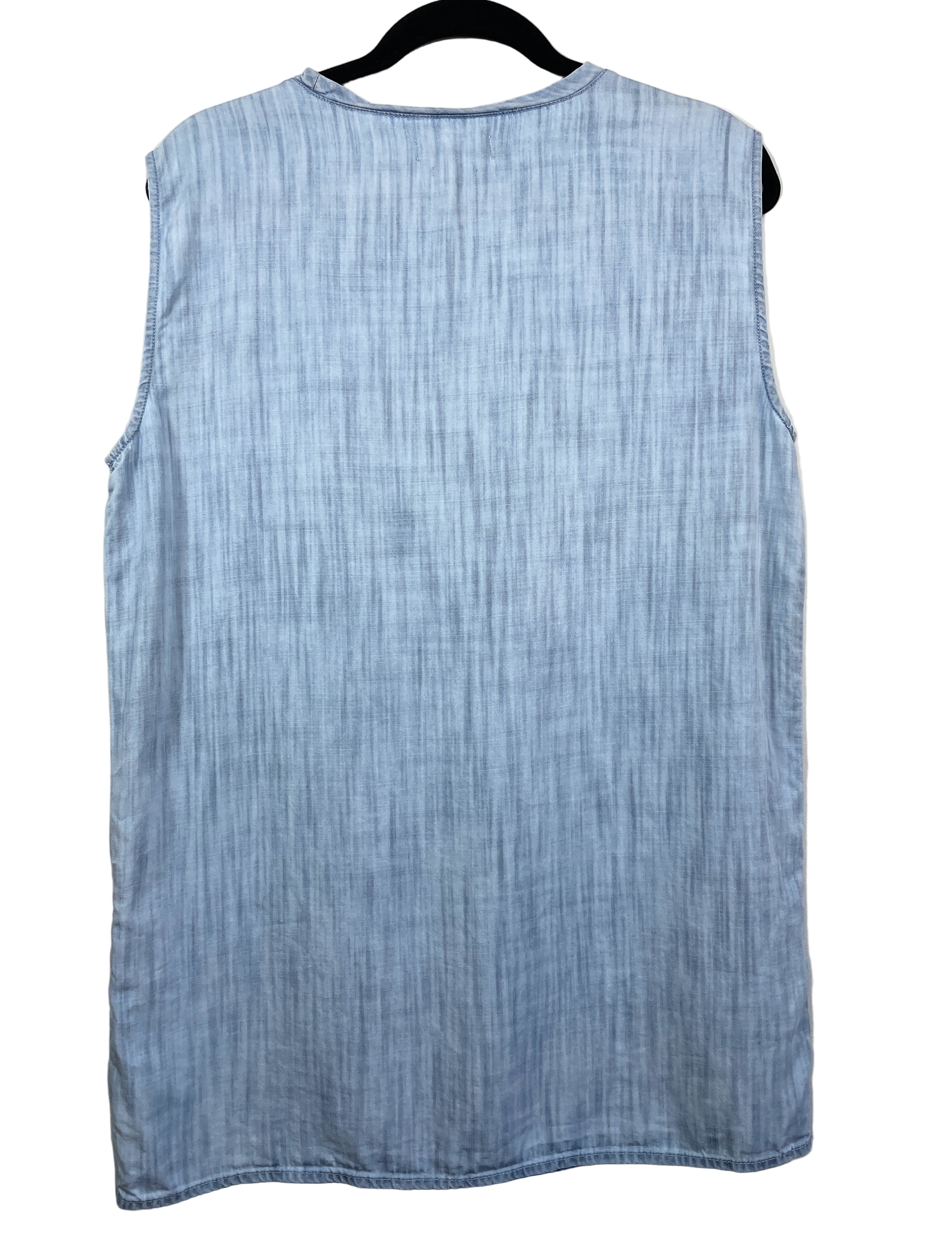 Back view of Aritzia TNA light blue lyocell shift dress size XS