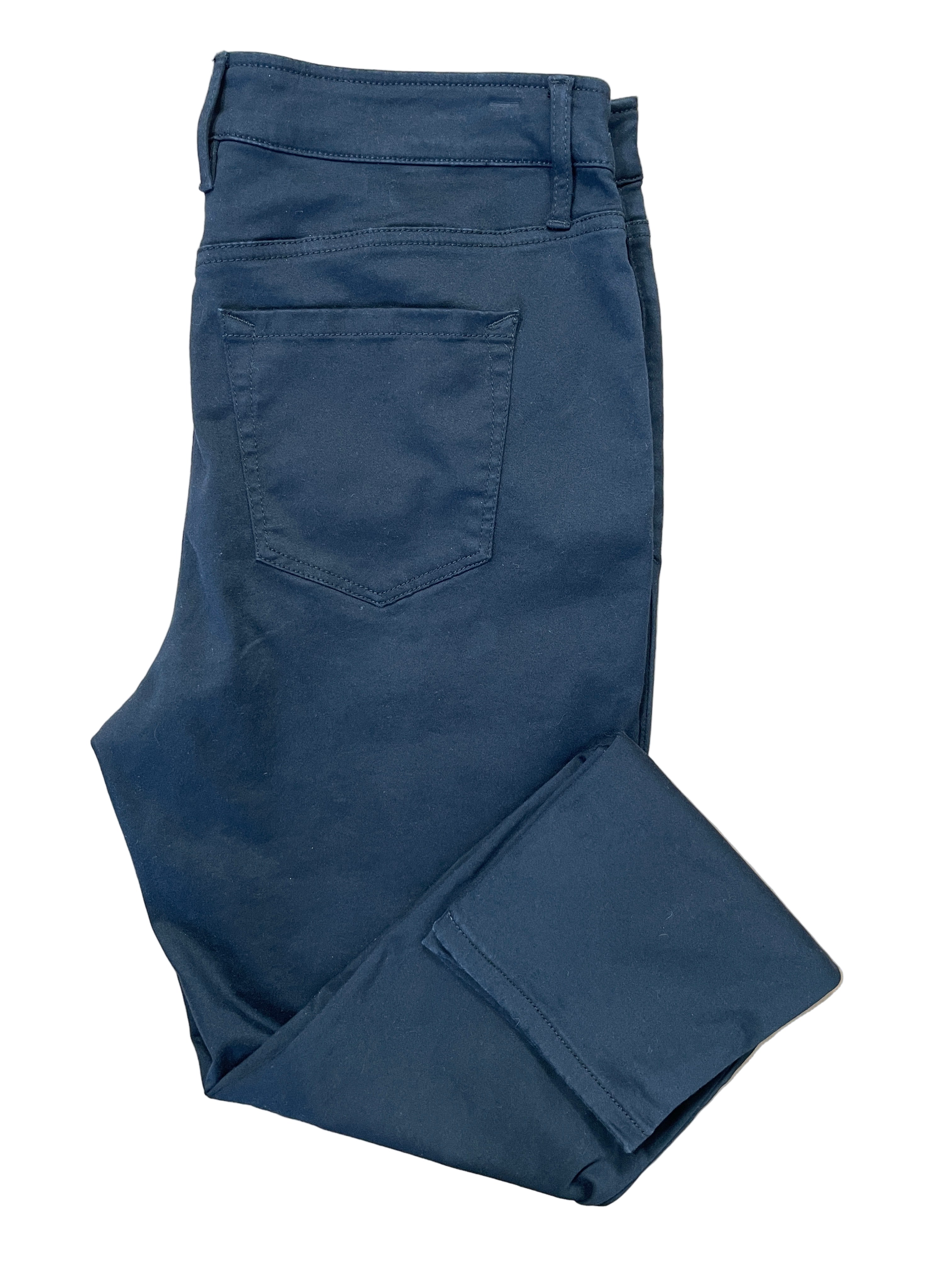 Folded view of Tommy Bahama Boracay Beach high rise ankle jeans in black