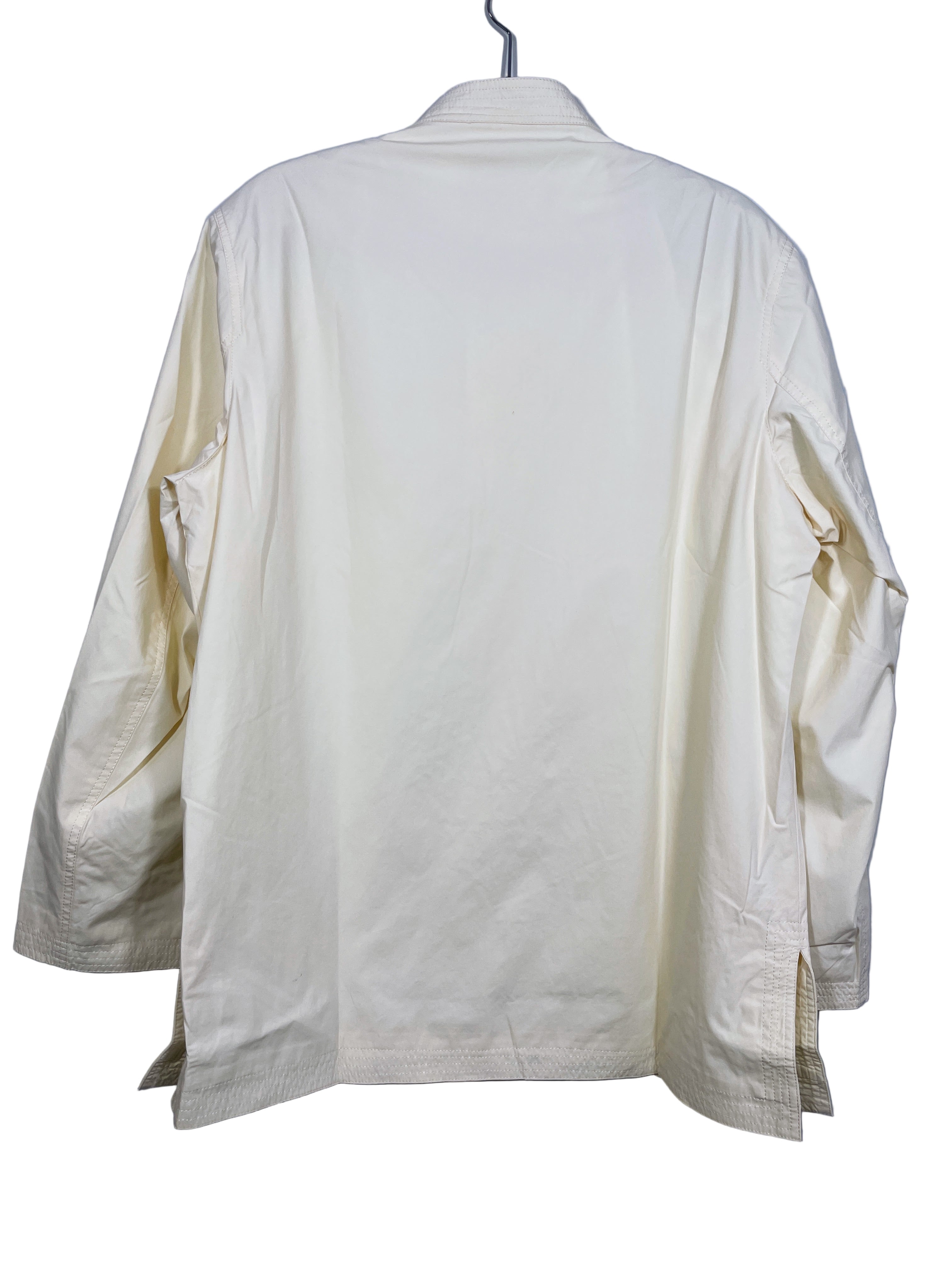 back of cream traditional men's jacket
