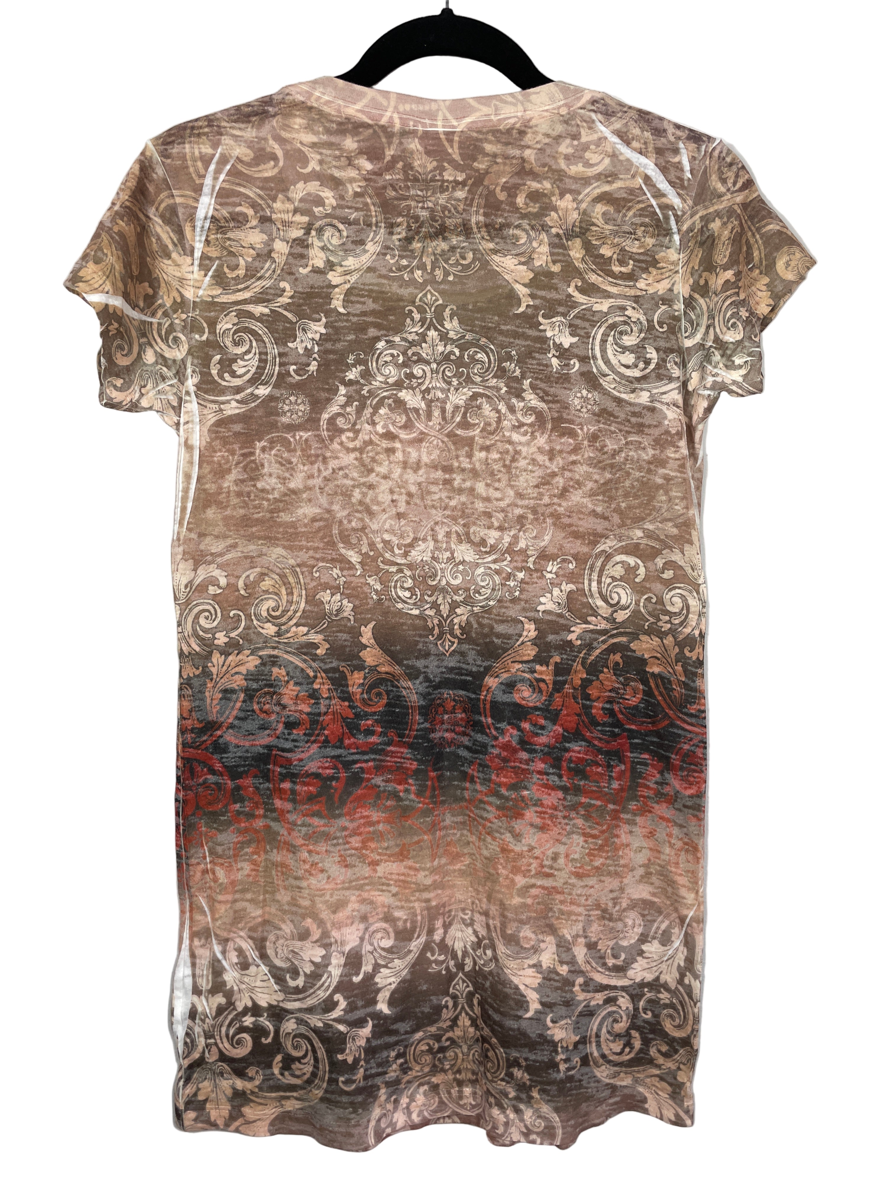 Bijou baroque print short sleeve t-shirt back view