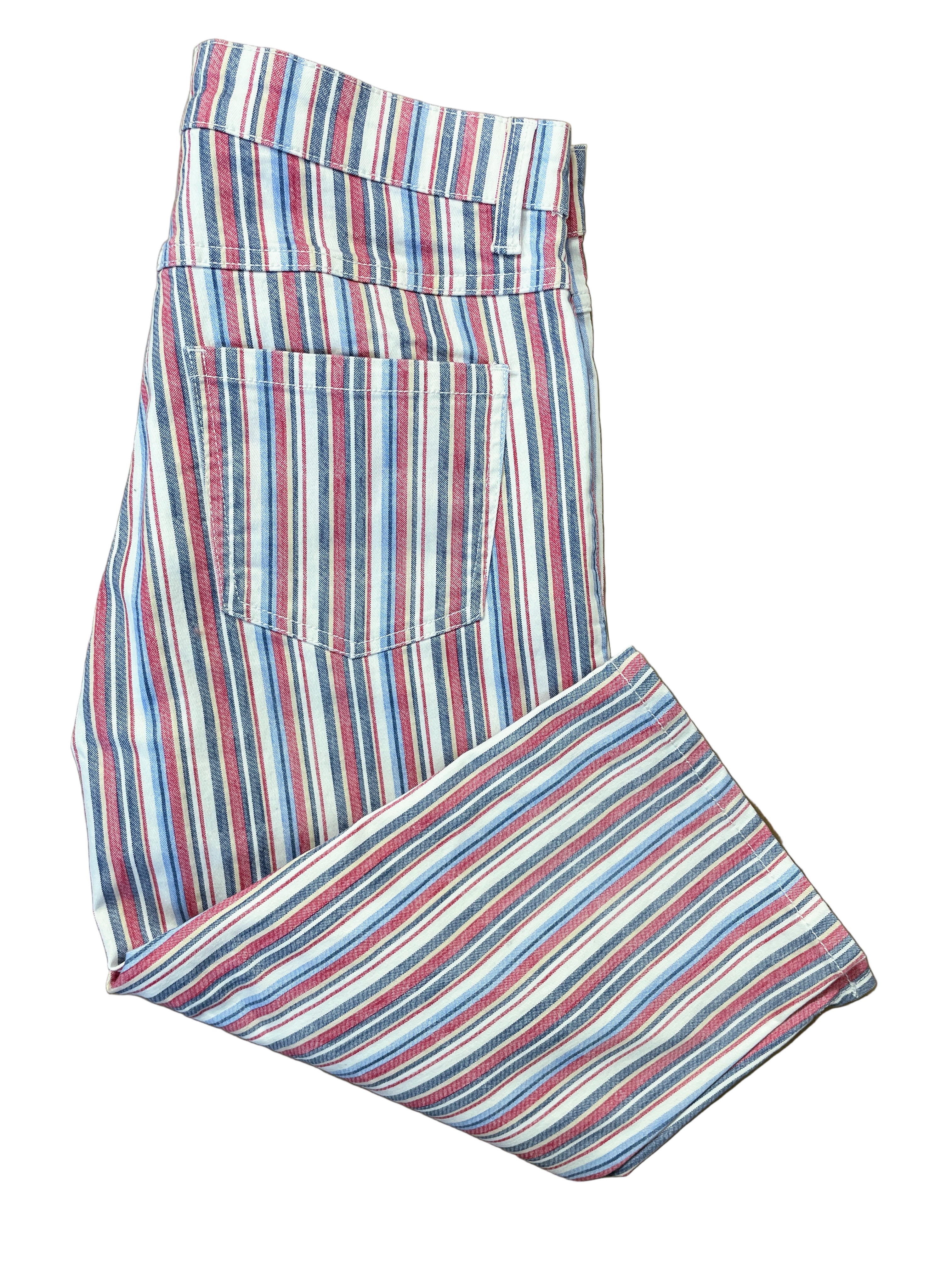 FDJ striped capris folded view
