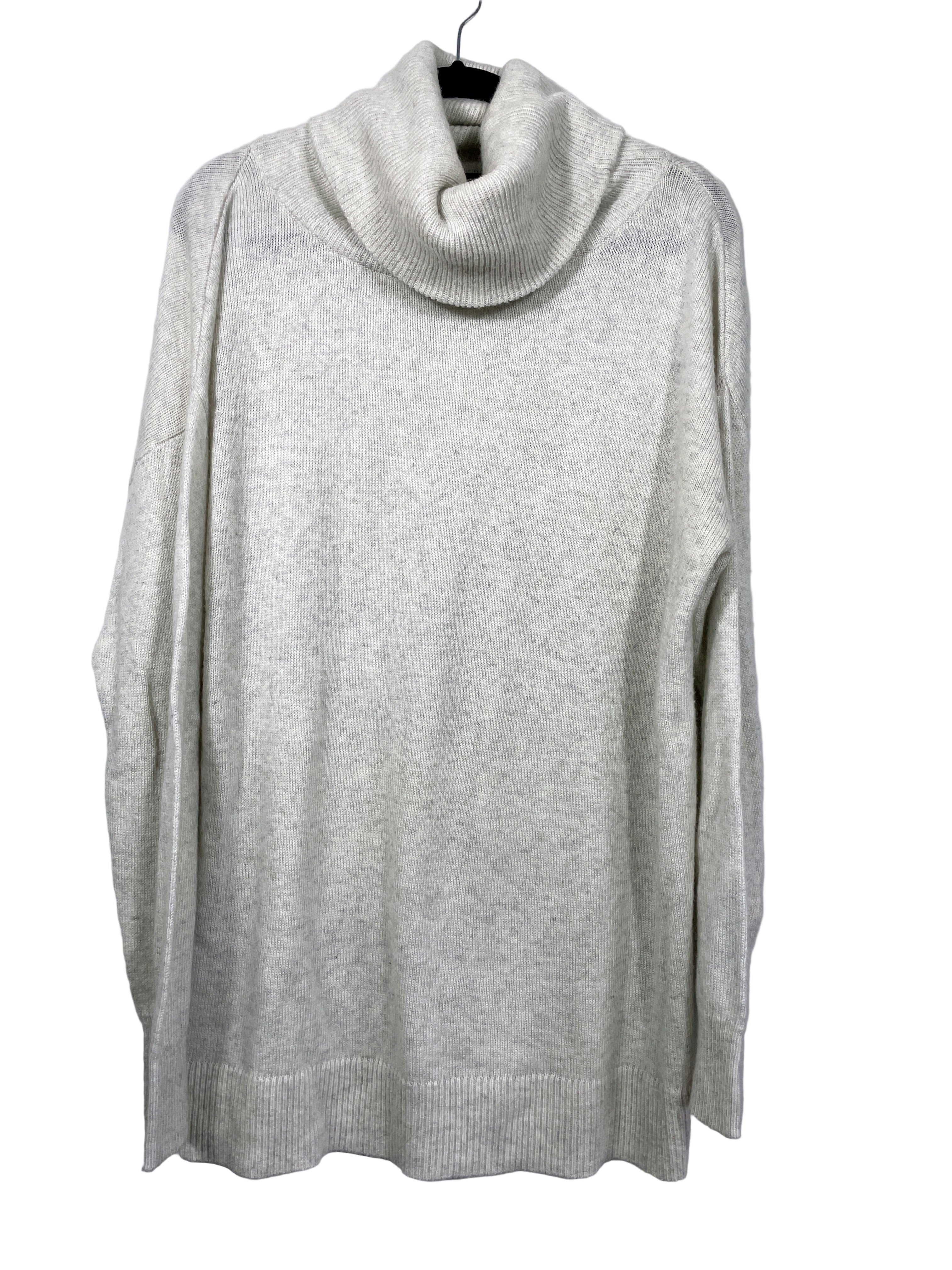 Love & Legend grey flecked cowl neck sweater front view