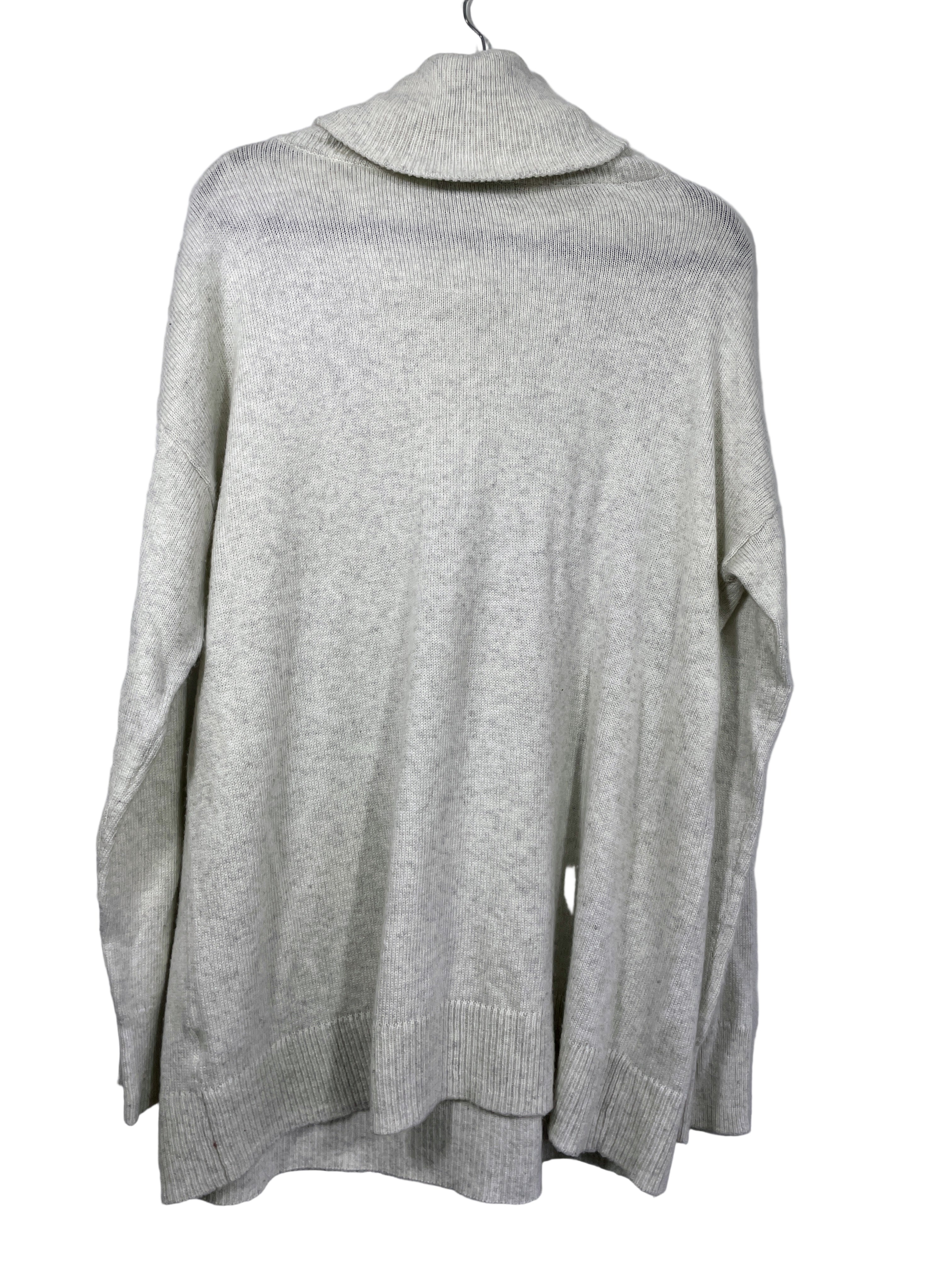 Love & Legend grey flecked cowl neck sweater back view