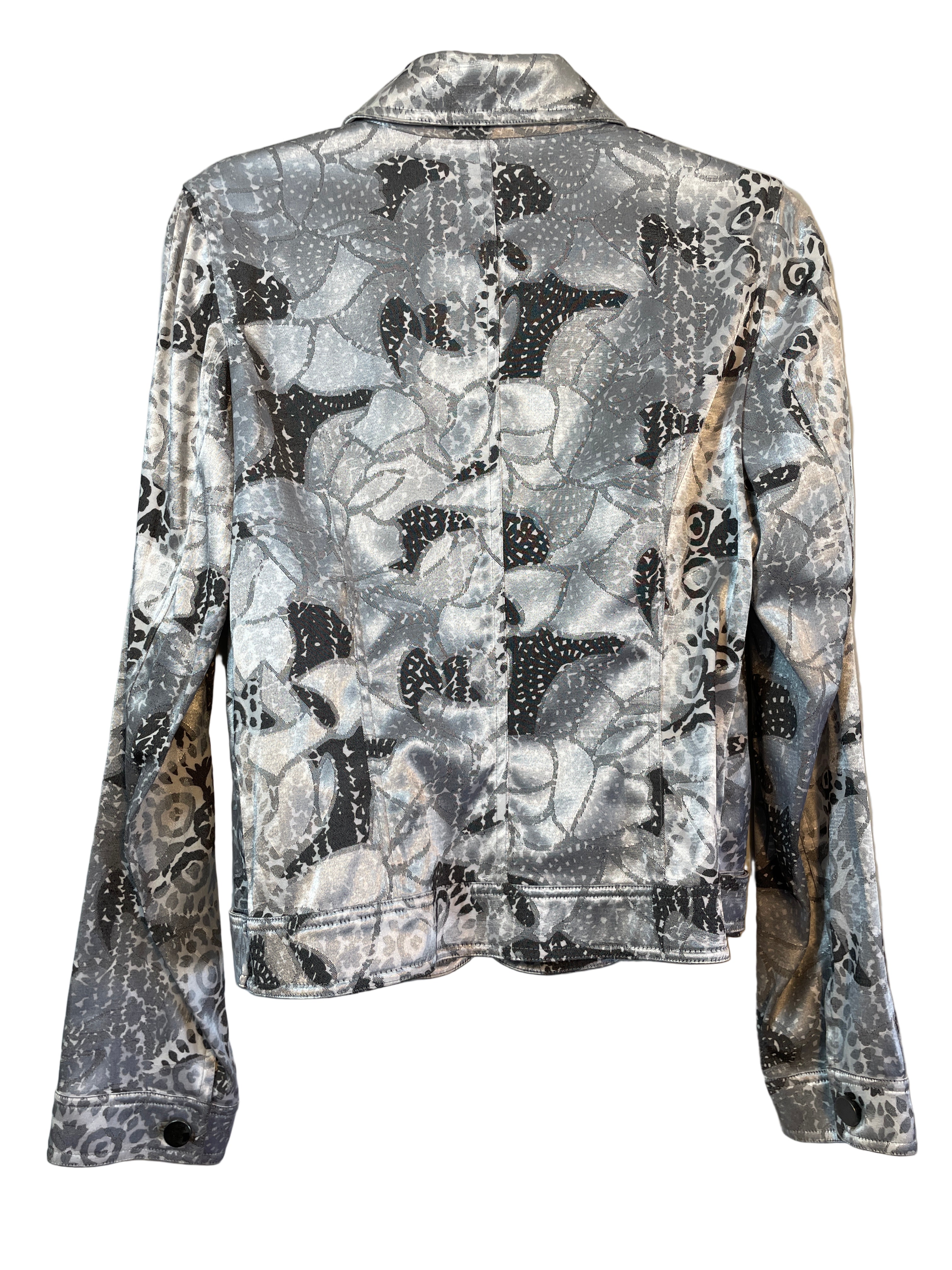 Bianca Nygard silver shiny jacket back view