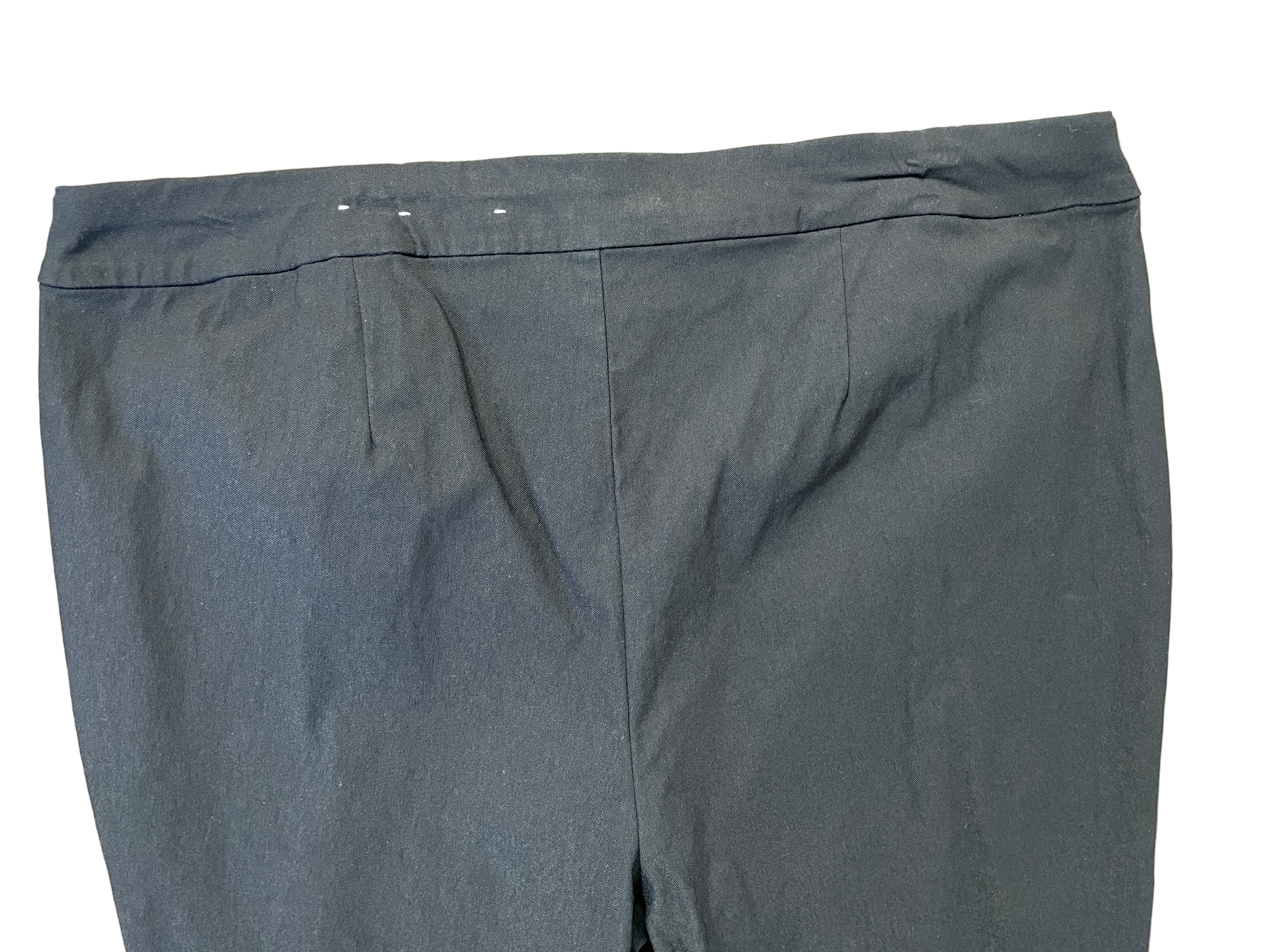 Back view of black Michel Studio pants showing clean design with no pockets.
