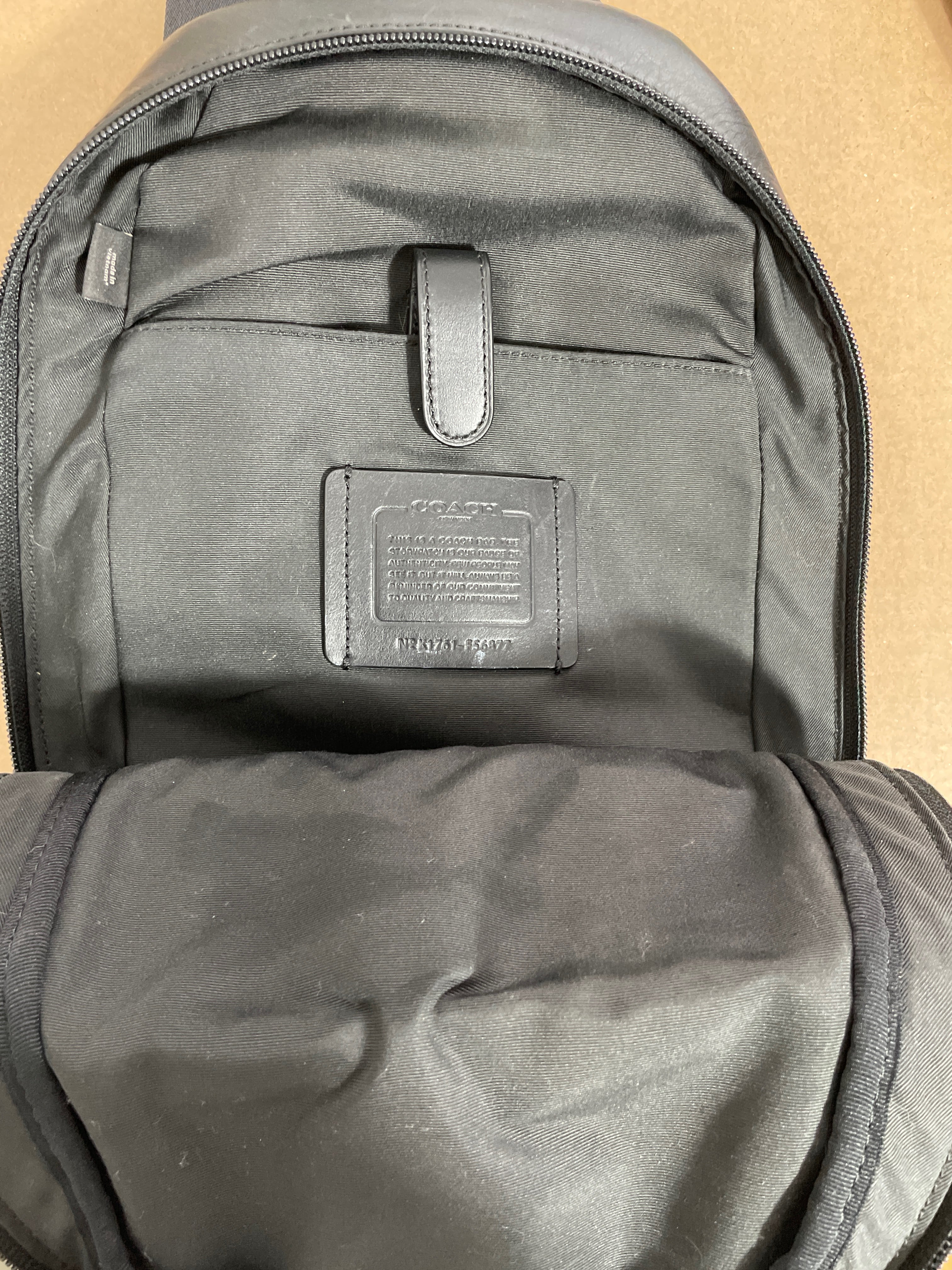 Coach terrain crossbody bag inside view