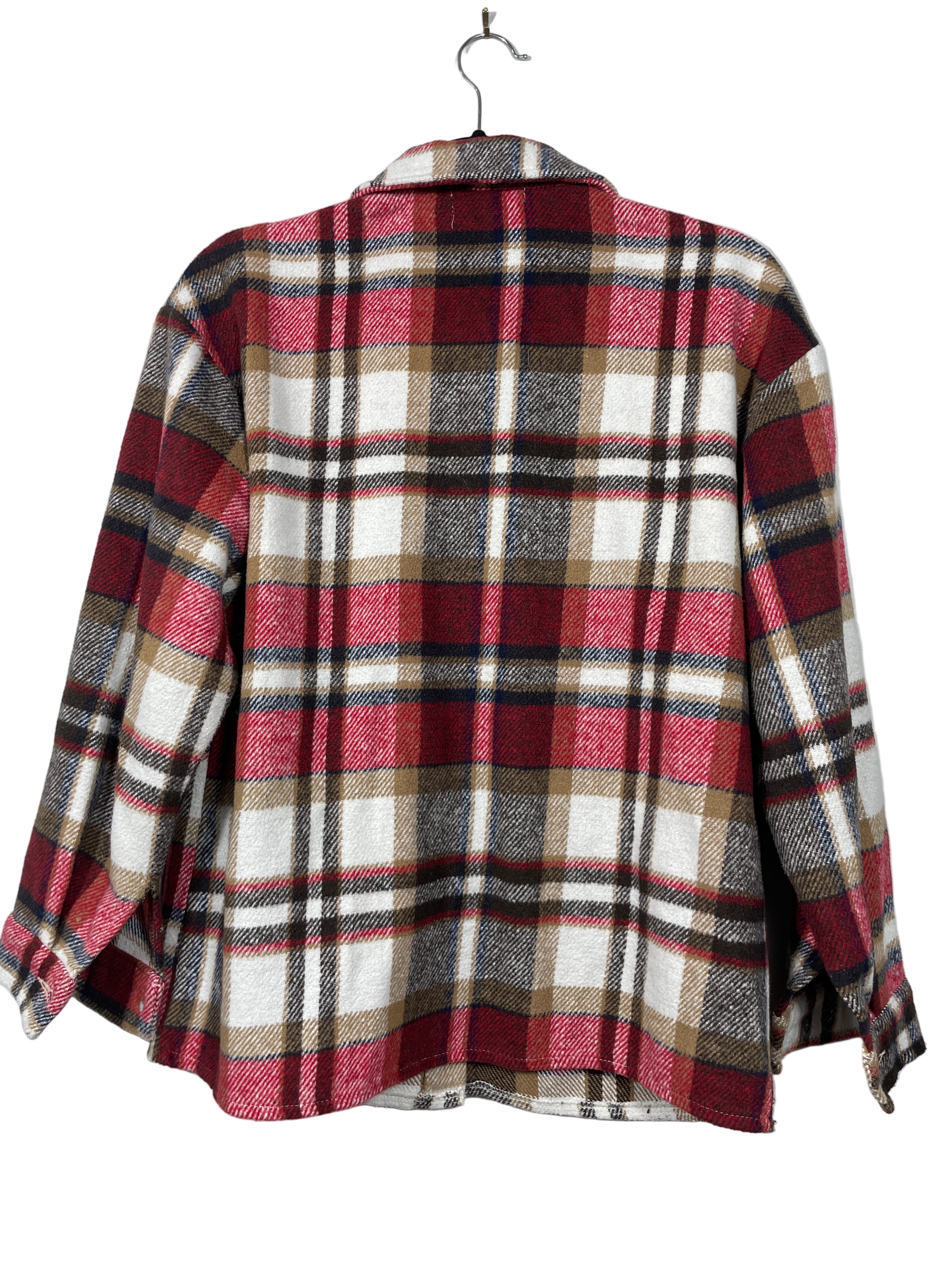 Collection by Cezele plaid button jacket back view