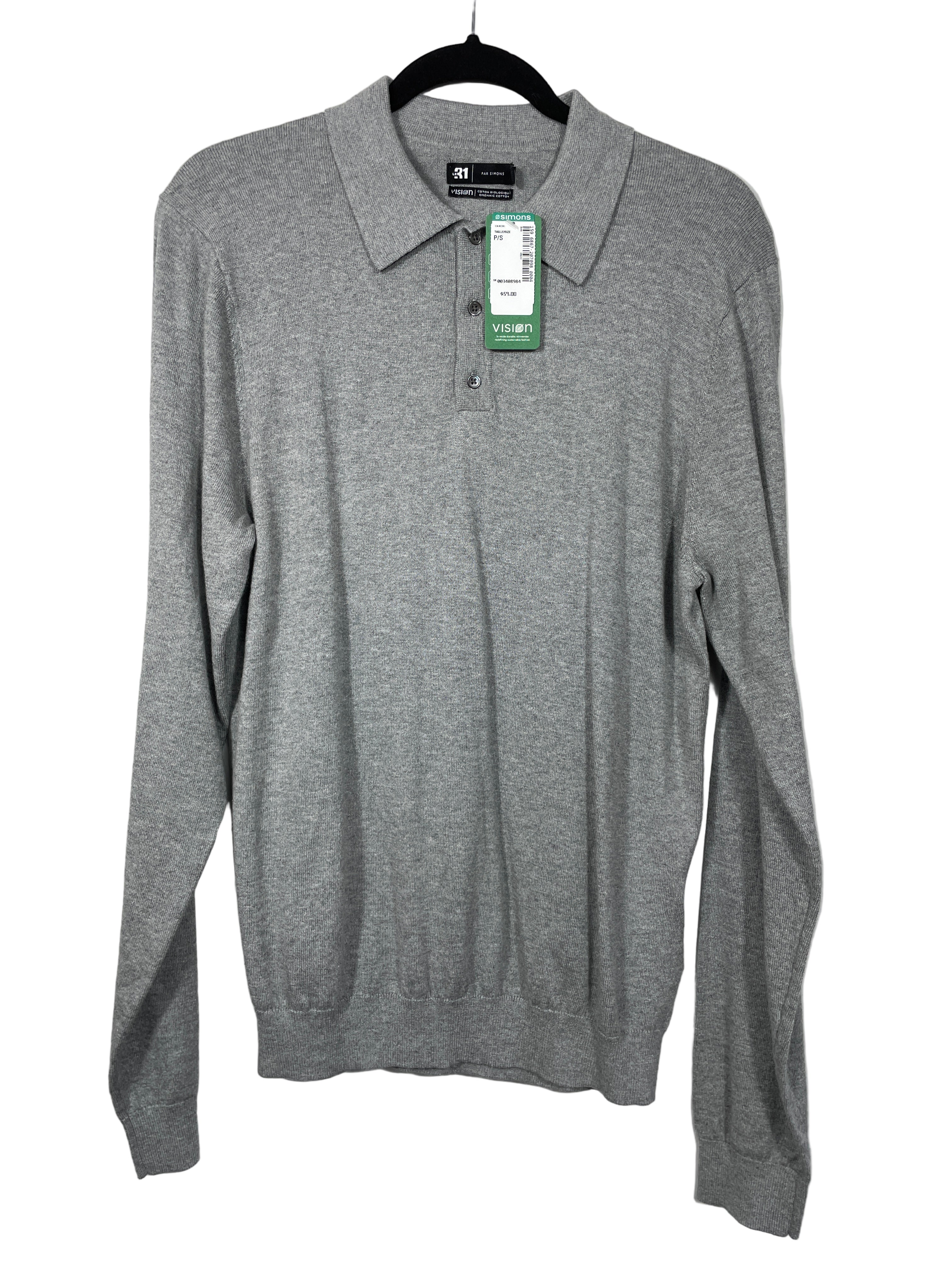 le 31 simons grey pullover sweater front