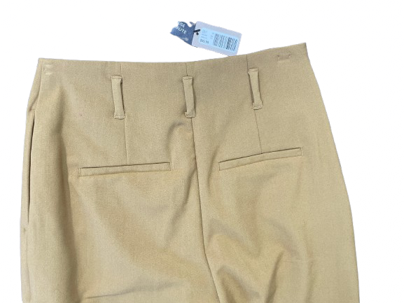 RW & Co. women’s high-rise camel pants size 00 with welt back pockets back view