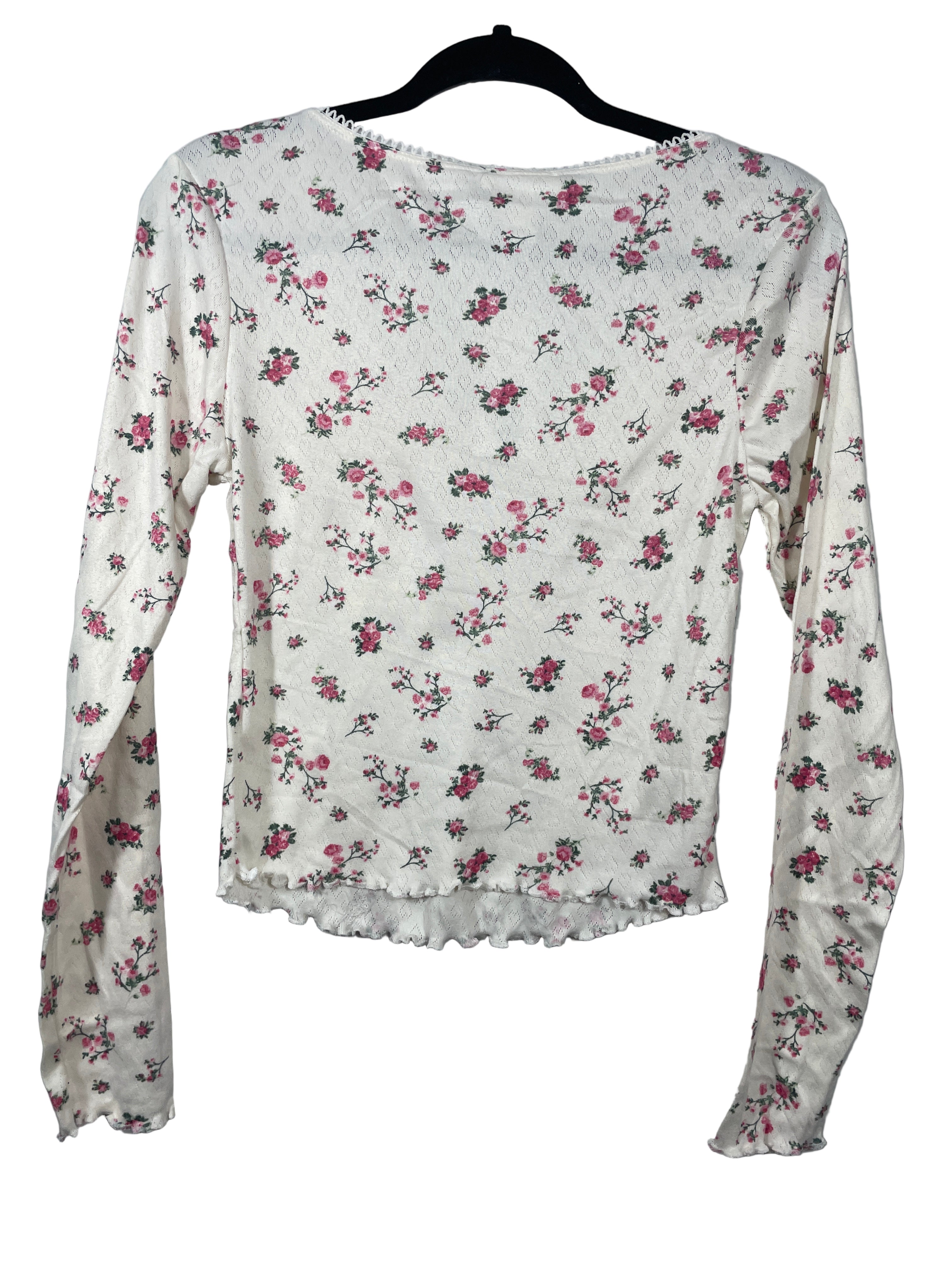 Weekend Edition floral long sleeve top back view