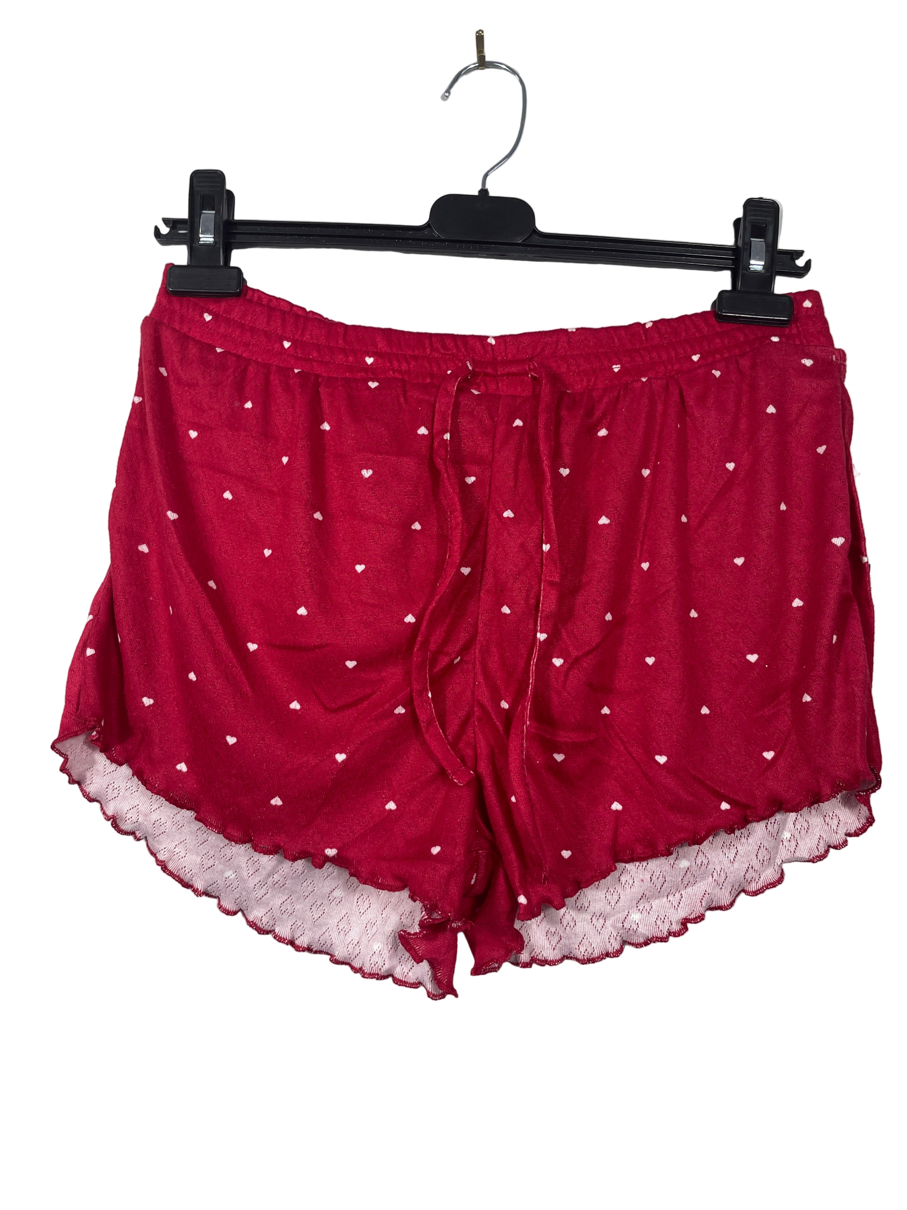 Weekend Edition red heart shorts front view