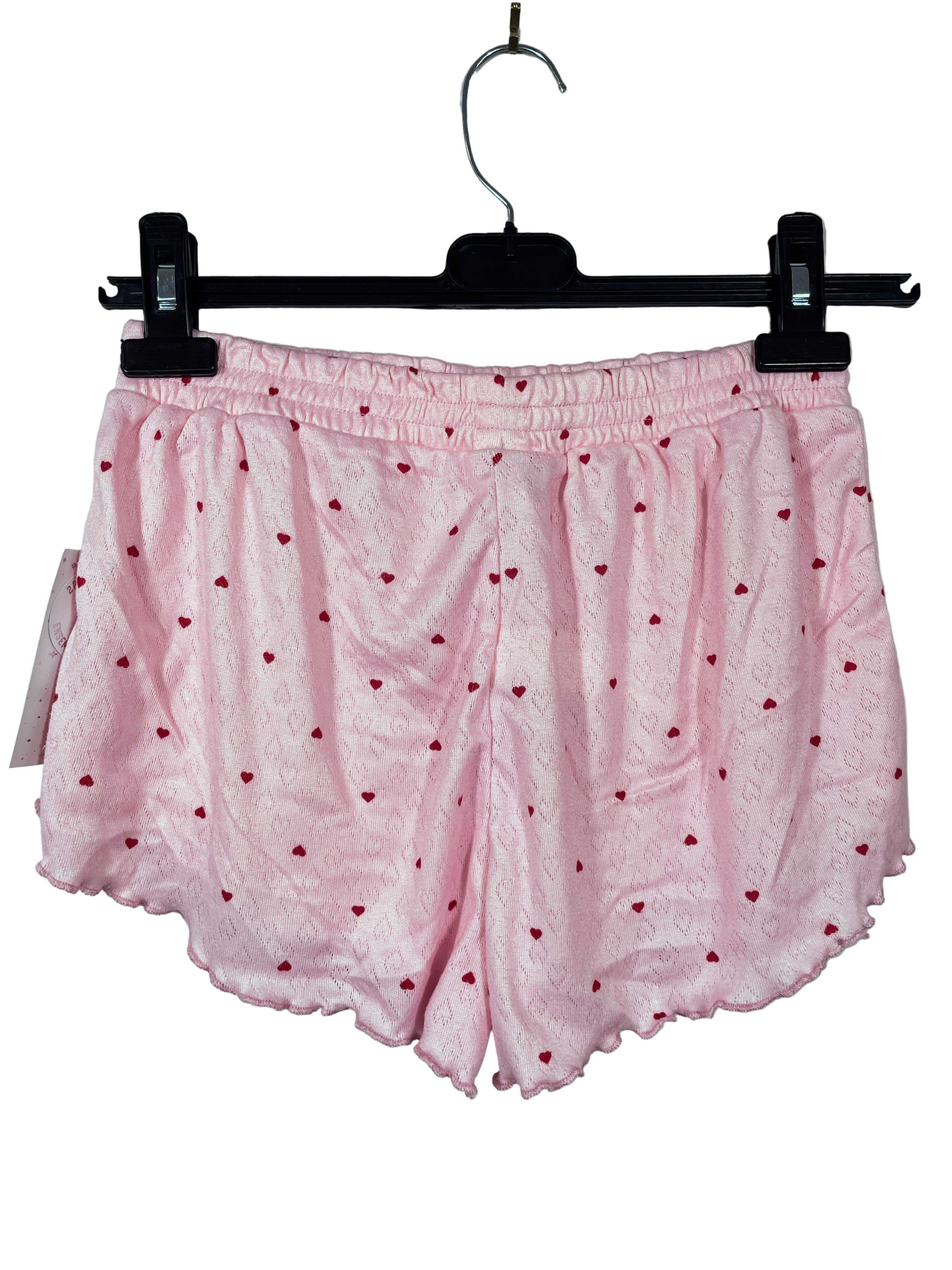 Weekend Edition pink heart shorts back view