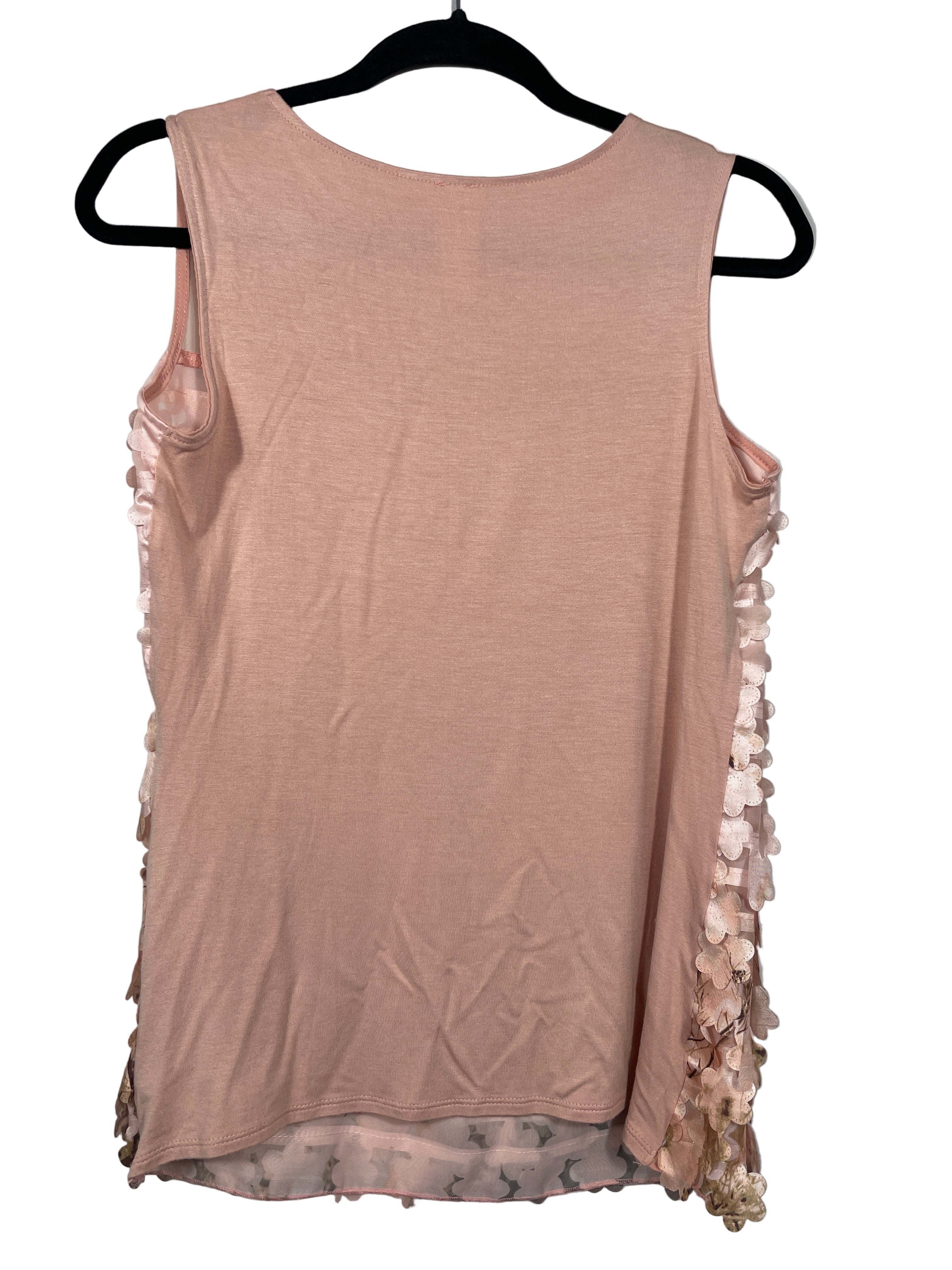 Next floral appliqué sleeveless top back view