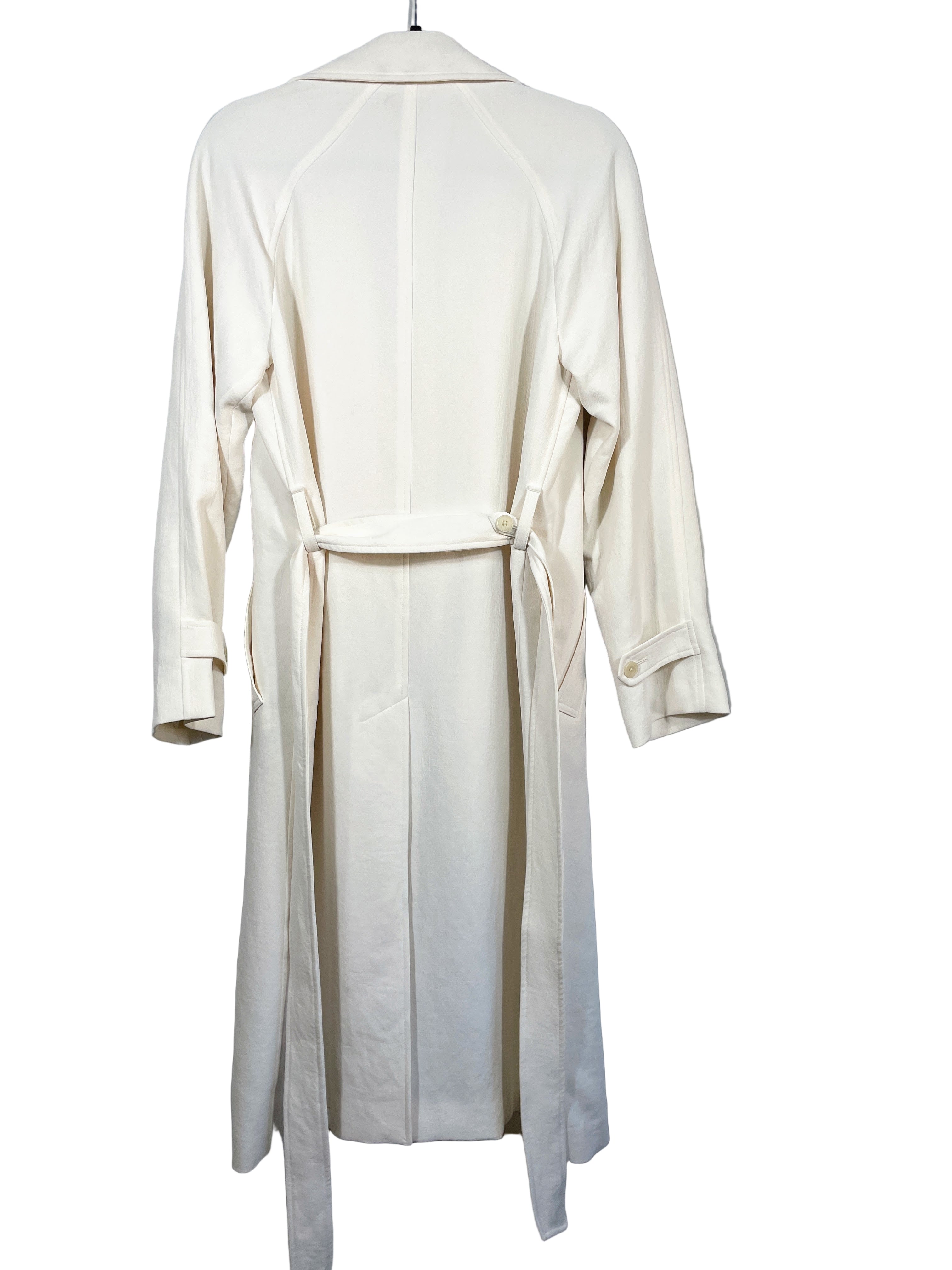Aritzia Splendor trench coat light birch back view
