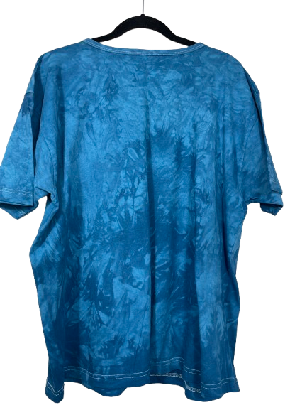 Gaziani ocean blue tie dye sea turtle graphic T-shirt size 2XL back view