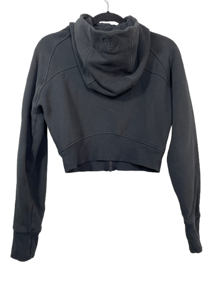 Lululemon black cropped hoodie size 8 back