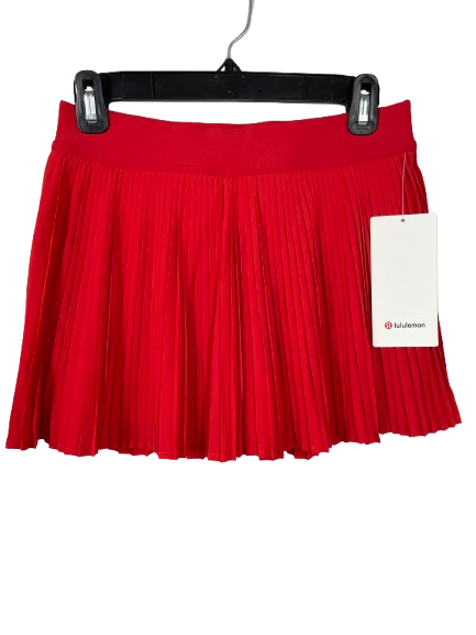 Lululemon Varsity High-Rise Pleated Tennis Skirt orange size 6 new with tags