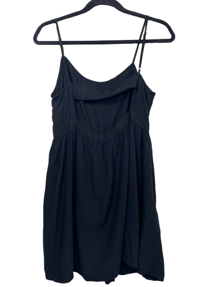 American Eagle women's size small black adjustable strap mini dress elastic back view