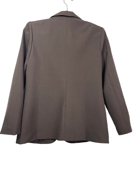 PrettyGarden women's size small brown tailored blazer back view