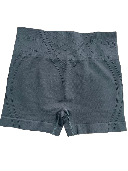Gymshark women's size medium black Corset Seamless shorts corset waistband back view