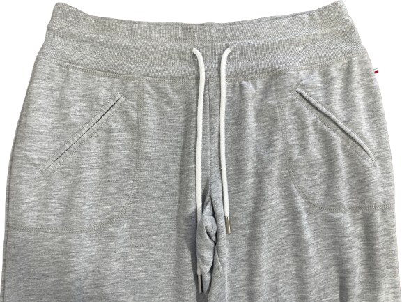 Tommy Hilfiger women's size small grey pull-on pants elastic drawstring waist mock pocket detail