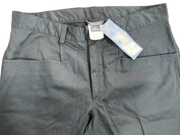 M Bishop black cotton stretch pants tagged Large