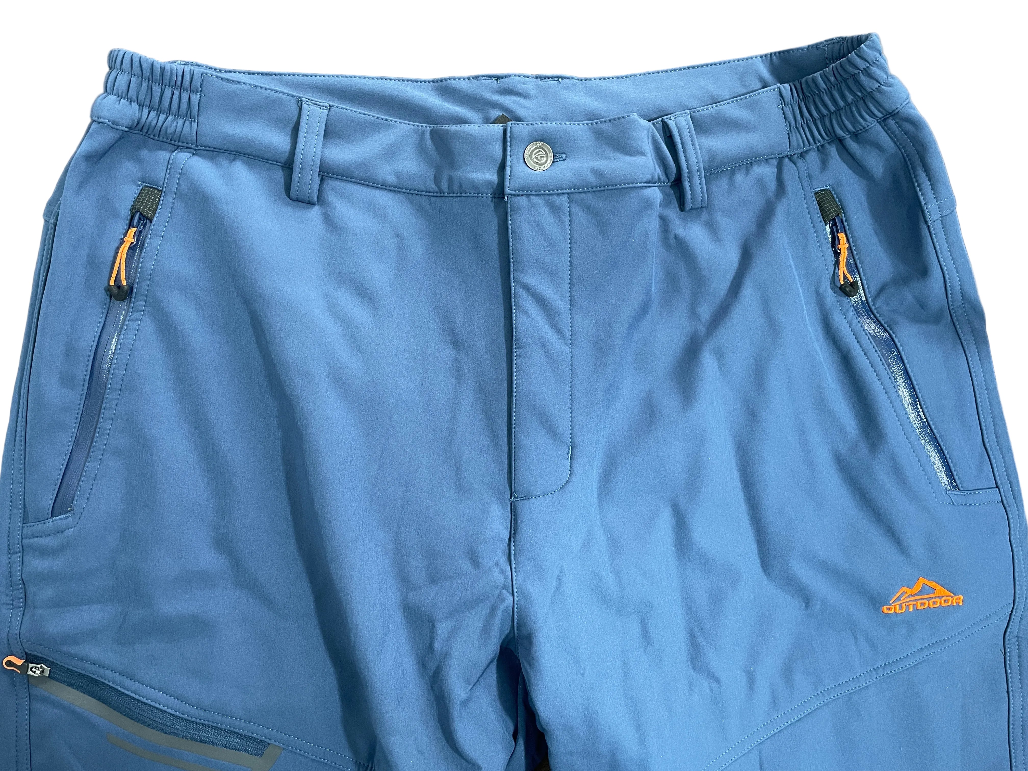 MAGCOMSEN men's blue fleece lined winter pants size 38 front waist