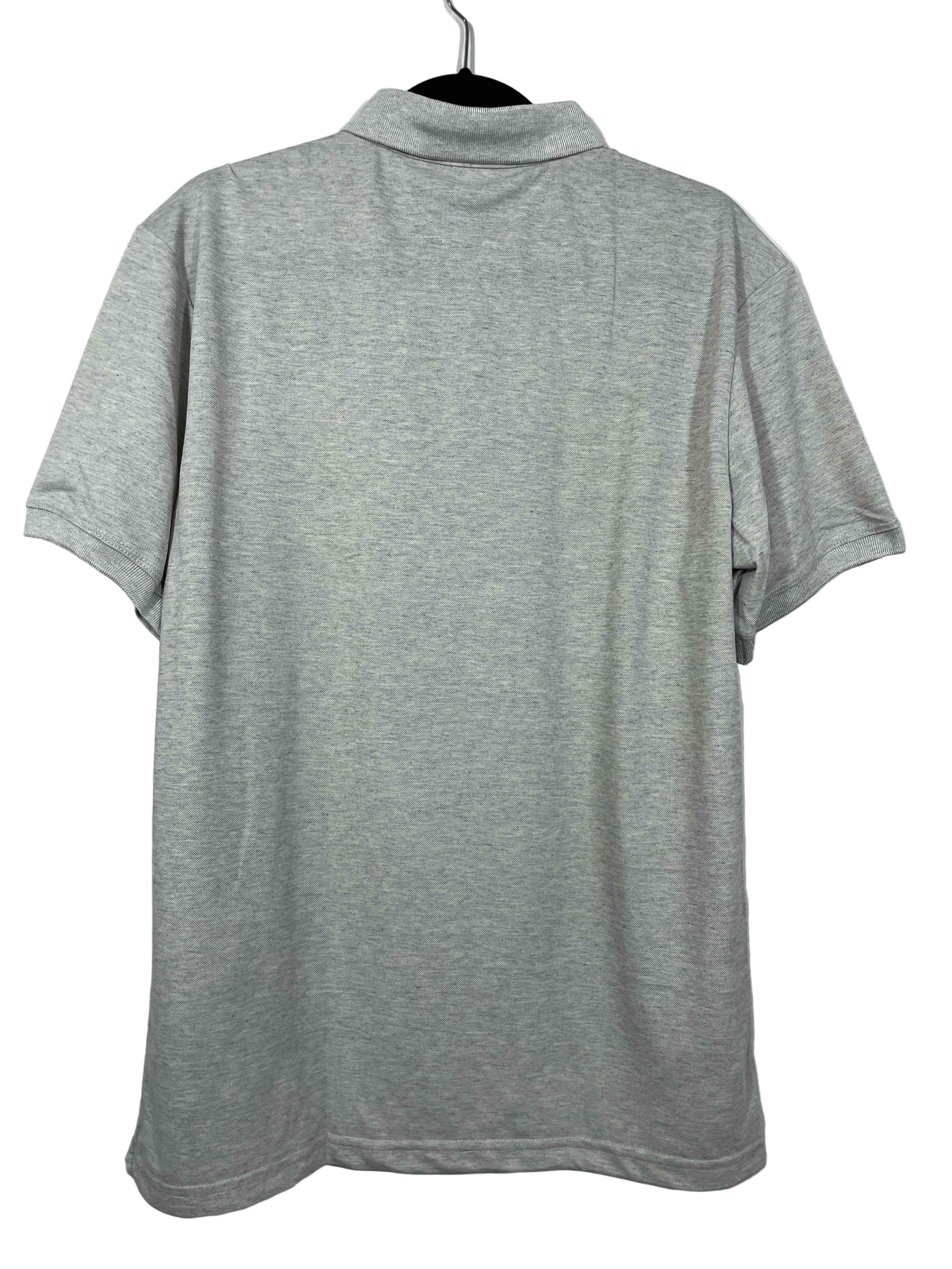 SWISSWELL men's Medium light grey short sleeve performance polo back