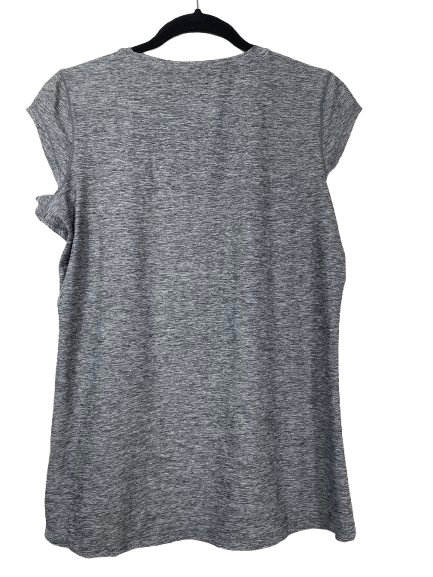 Reebok grey heather short sleeve performance top size medium back view