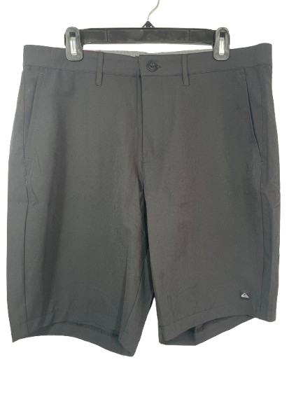 Quiksilver men's size 34 black hybrid performance shorts front view