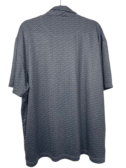 Ted Baker Golf Men's XXL Grey Geometric Print Polo Shirt Back
