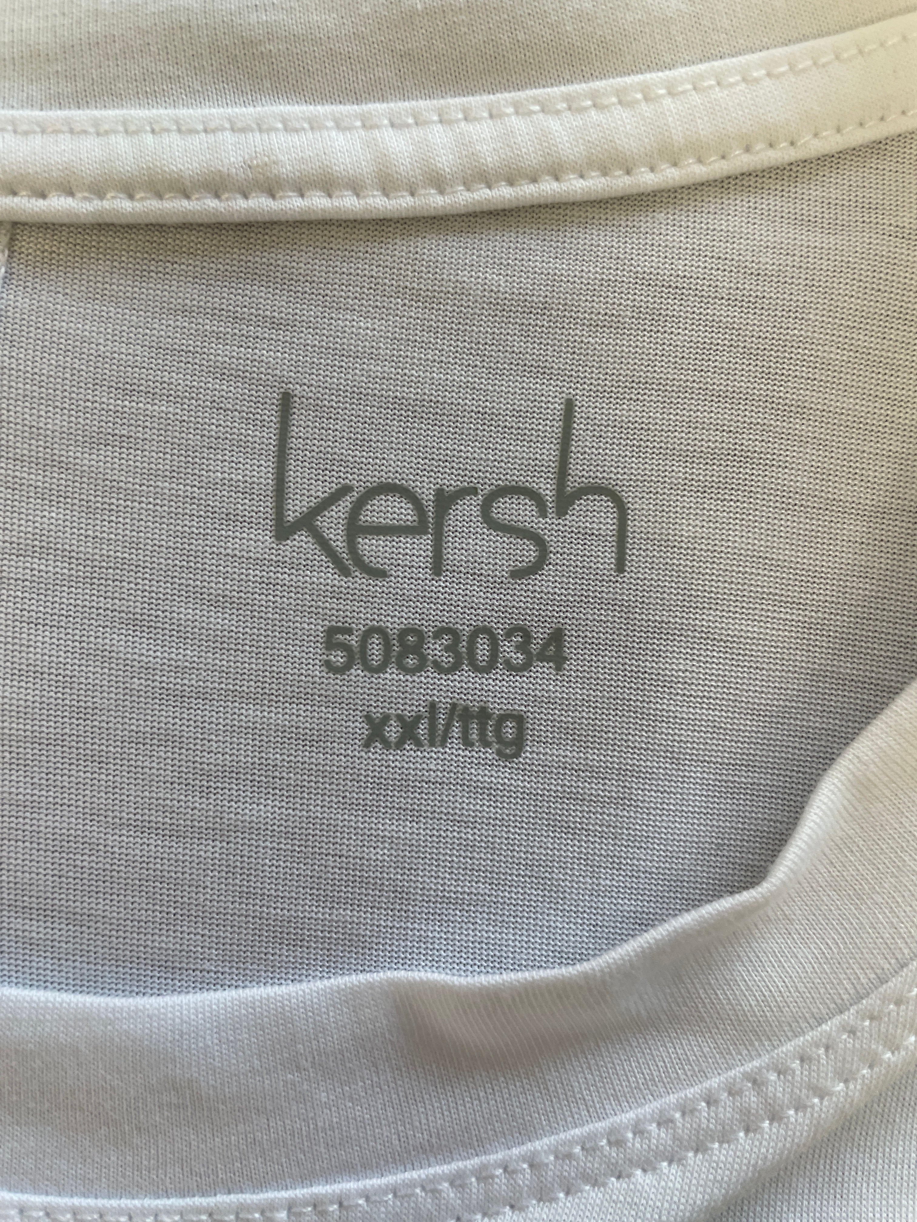 Kersh Women's XXL White Tank Tops Costco Item 5083034 Size Tag