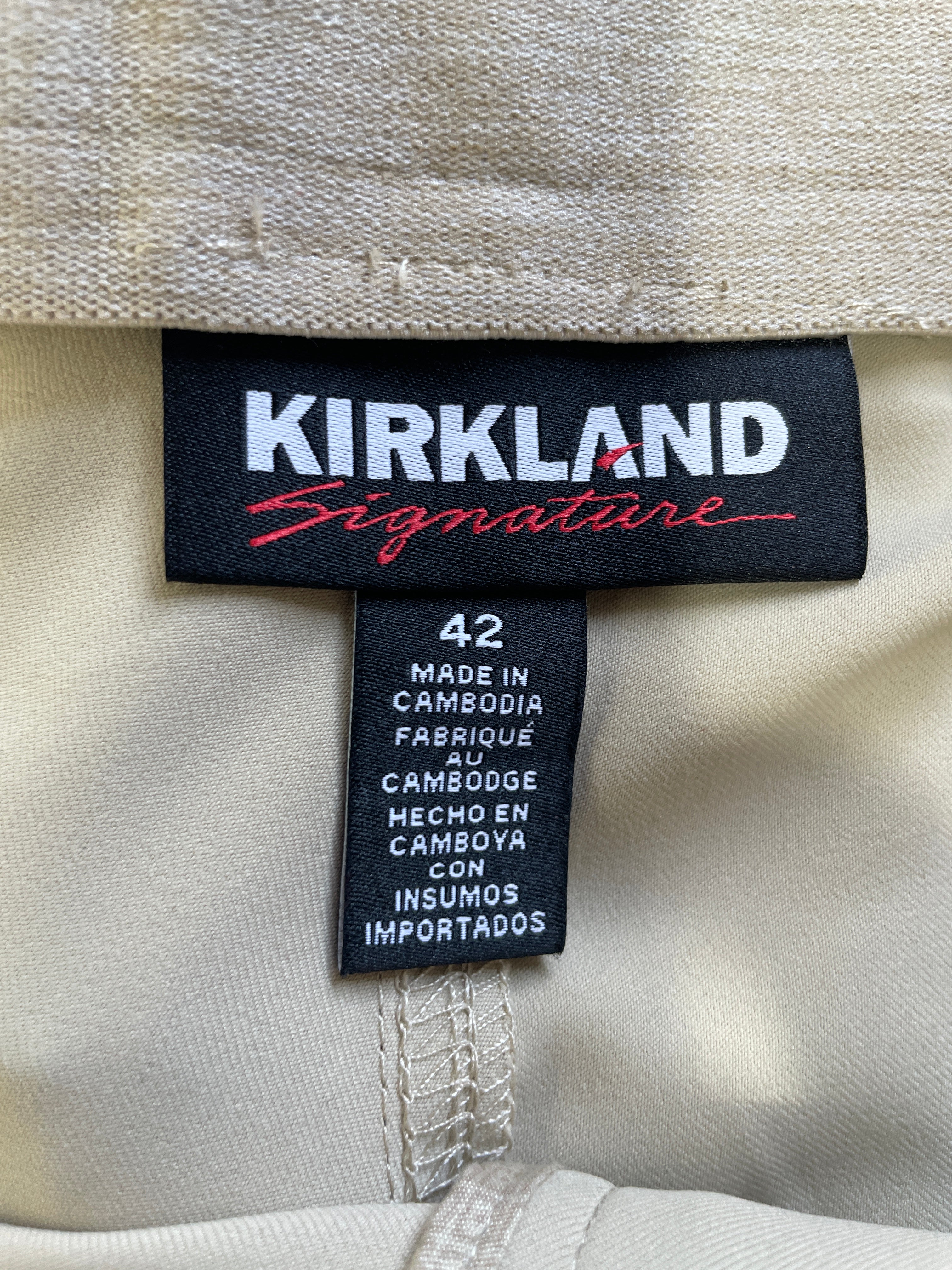 Kirkland Signature Men's Beige Shorts Size 42 Brand Label