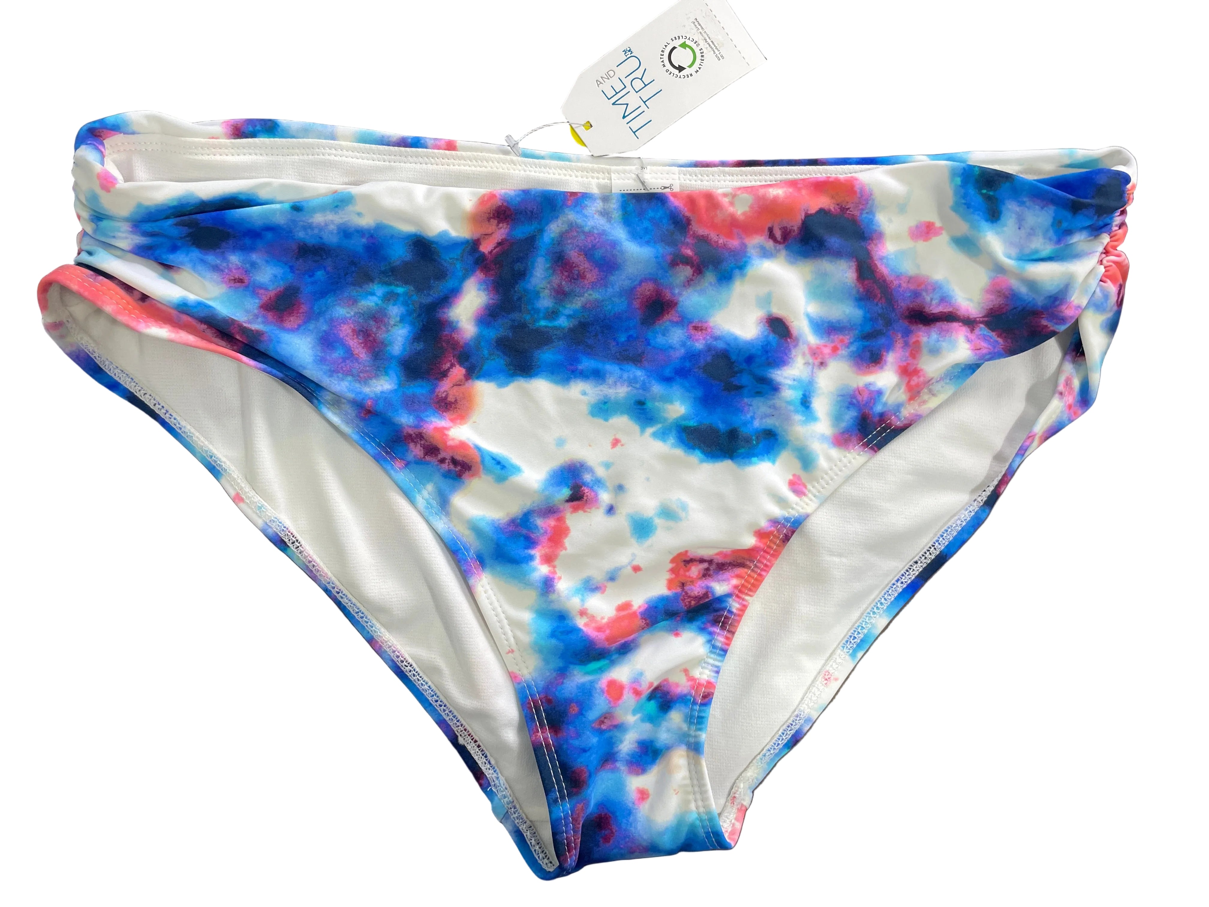 Time and Tru large multicolour abstract print bikini bottom front