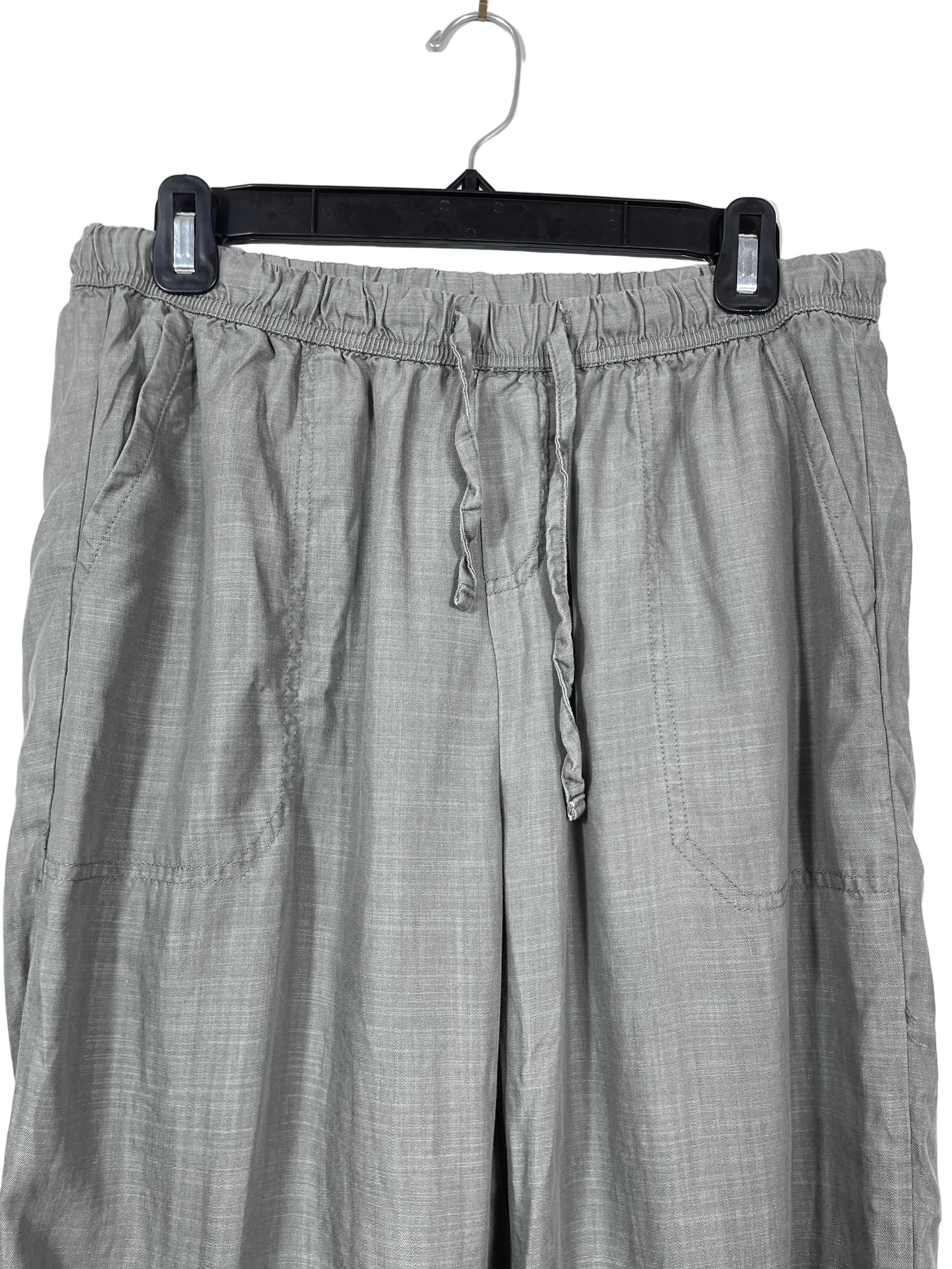 Splendid grey lyocell pants elastic drawstring waist and front pockets