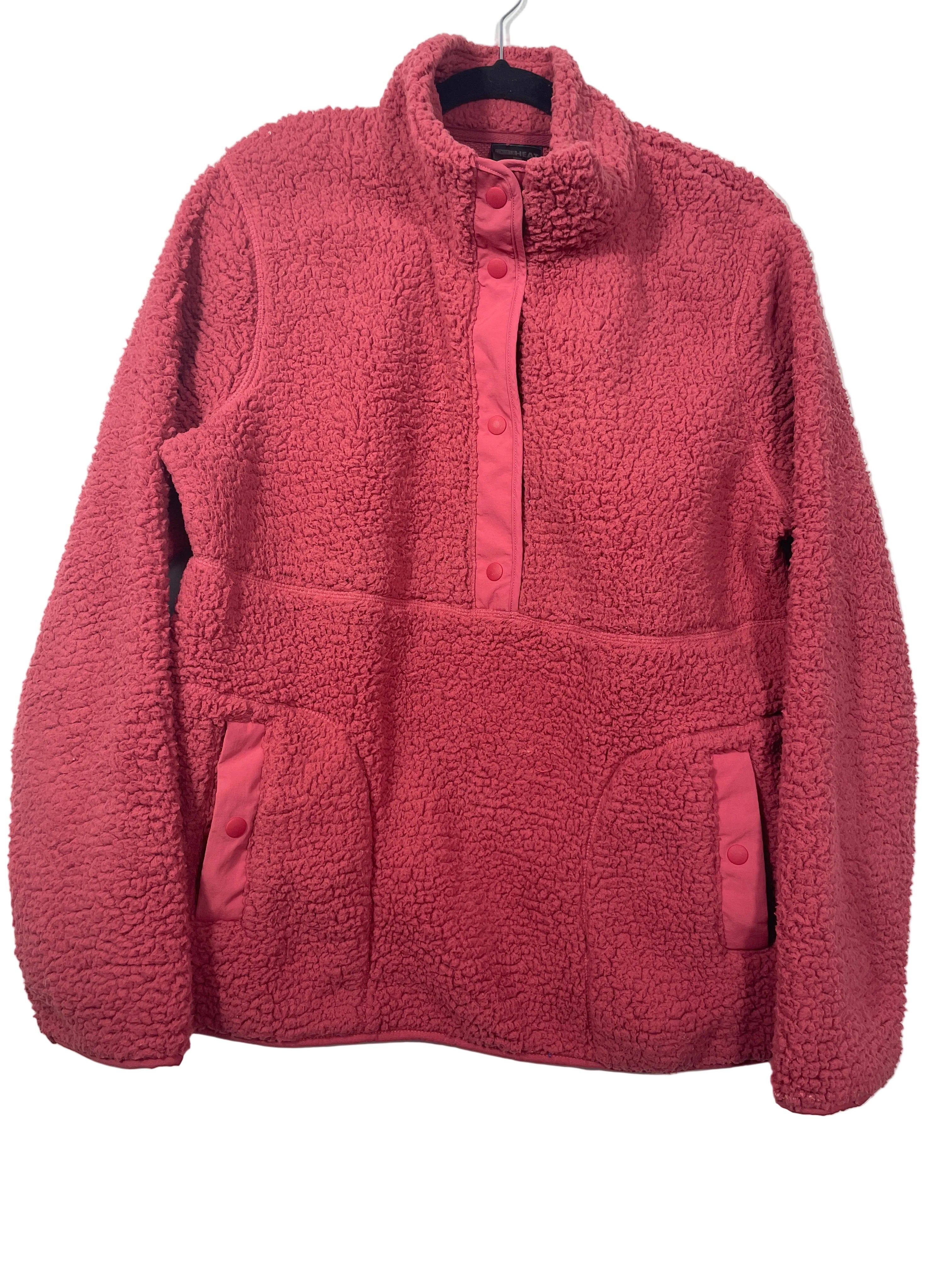 32 Degrees Heat Large coral pink sherpa fleece pullover front