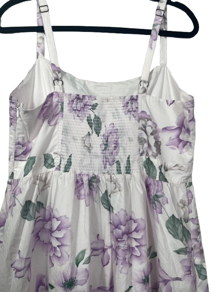 Well Worn floral dress adjustable straps and smocked back