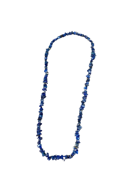Sodalite gemstone chip necklace