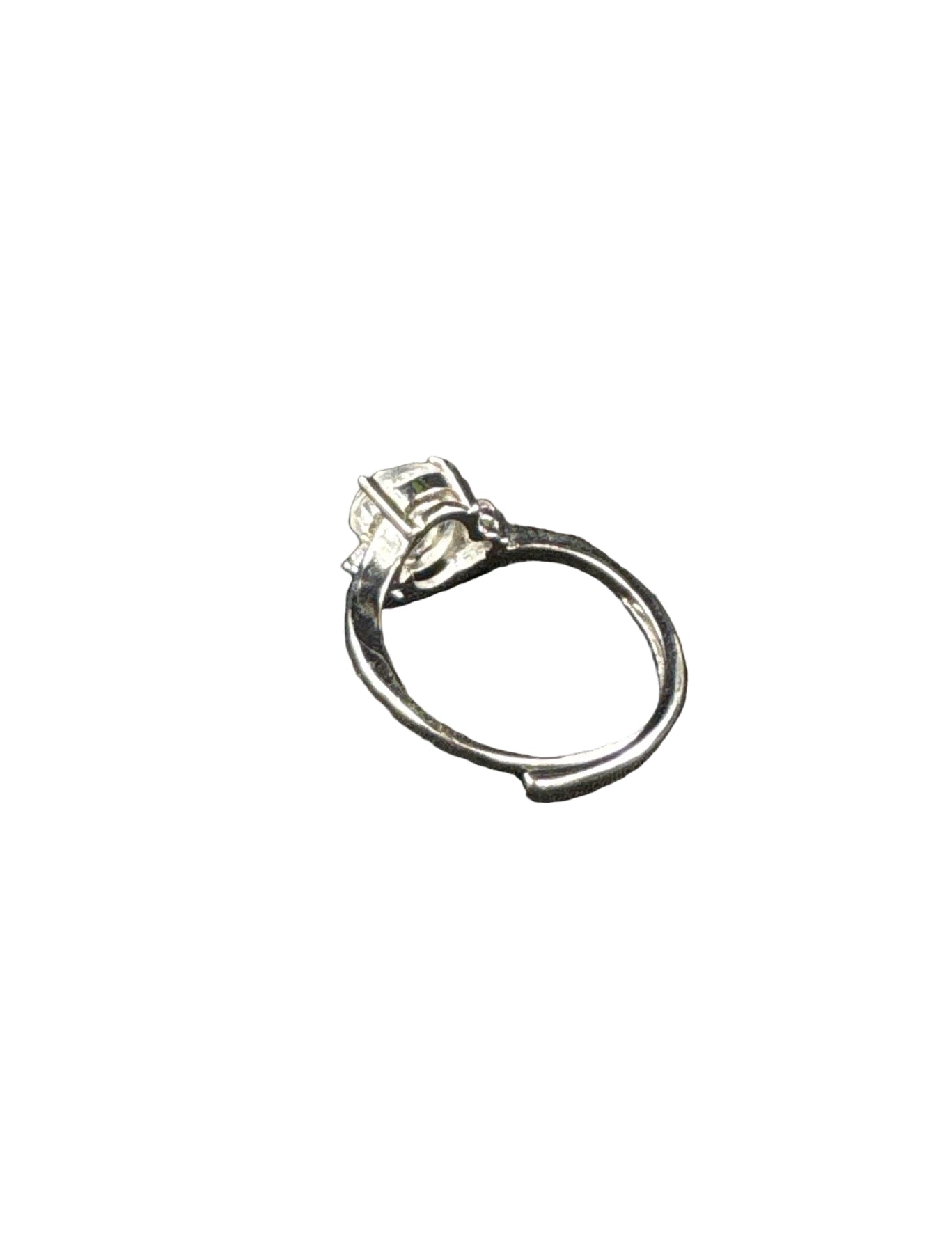 genuine clear quartz ring with adjustable band