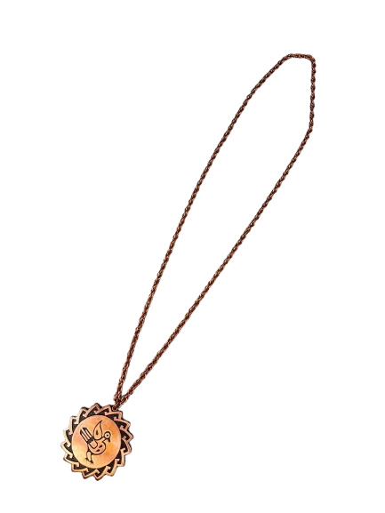 Copper bird pendant necklace 